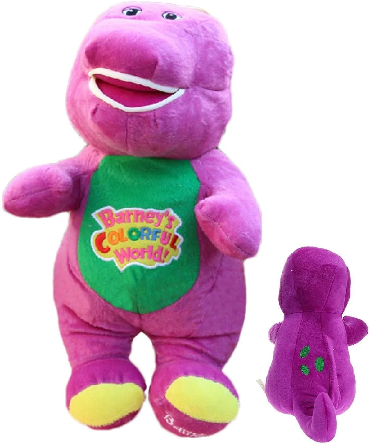 عروسک آوازخوان بارنی - دایناسور بنفش، عروسک آوازخوان "دوستت دارم"، هدیه برای طرفداران، دکوراسیون منزل 30 سانتی متر