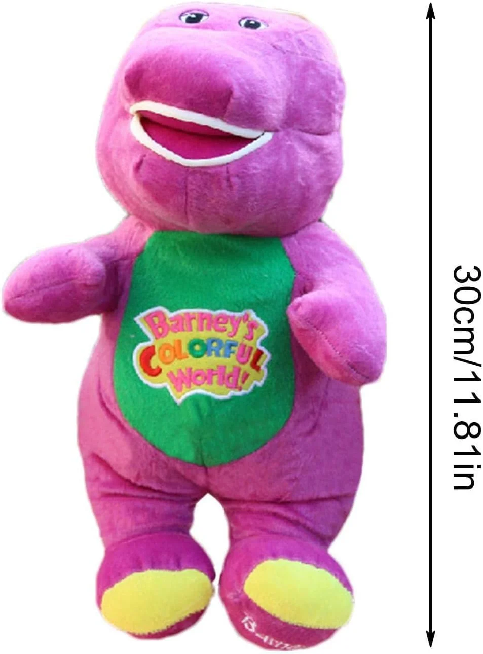 عروسک آوازخوان بارنی - دایناسور بنفش، عروسک آوازخوان "دوستت دارم"، هدیه برای طرفداران، دکوراسیون منزل 30 سانتی متر