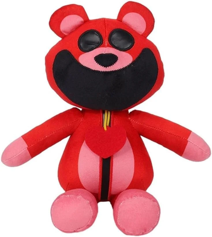 عروسک موجودات خندان - عروسک بامزه نیپ گربه، سگ روز حیوانی 30 سانتی متری برای طرفداران بازی، هیولای بازی کارتونی برای بزرگسالان، هدیه تولد ایده آل (قرمز)