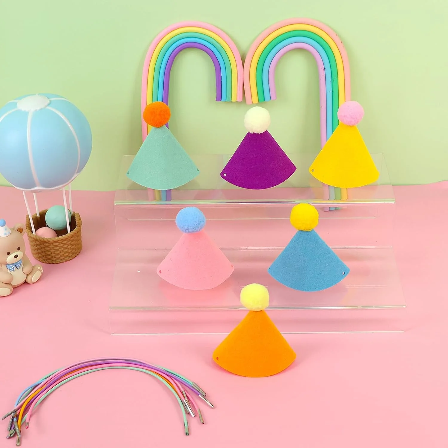 ۱۲ عدد کلاه مهمانی مینیاتوری برای حیوانات عروسکی، سگ ها، گربه ها، خرگوش ها، توله سگ ها، حیوانات عروسکی، کلاه های مخروطی تولد زیبا، برای مهمانی های حیوانات خانگی، تزئینات عروسک، برای جشن کودکان و حیوانات خانگی