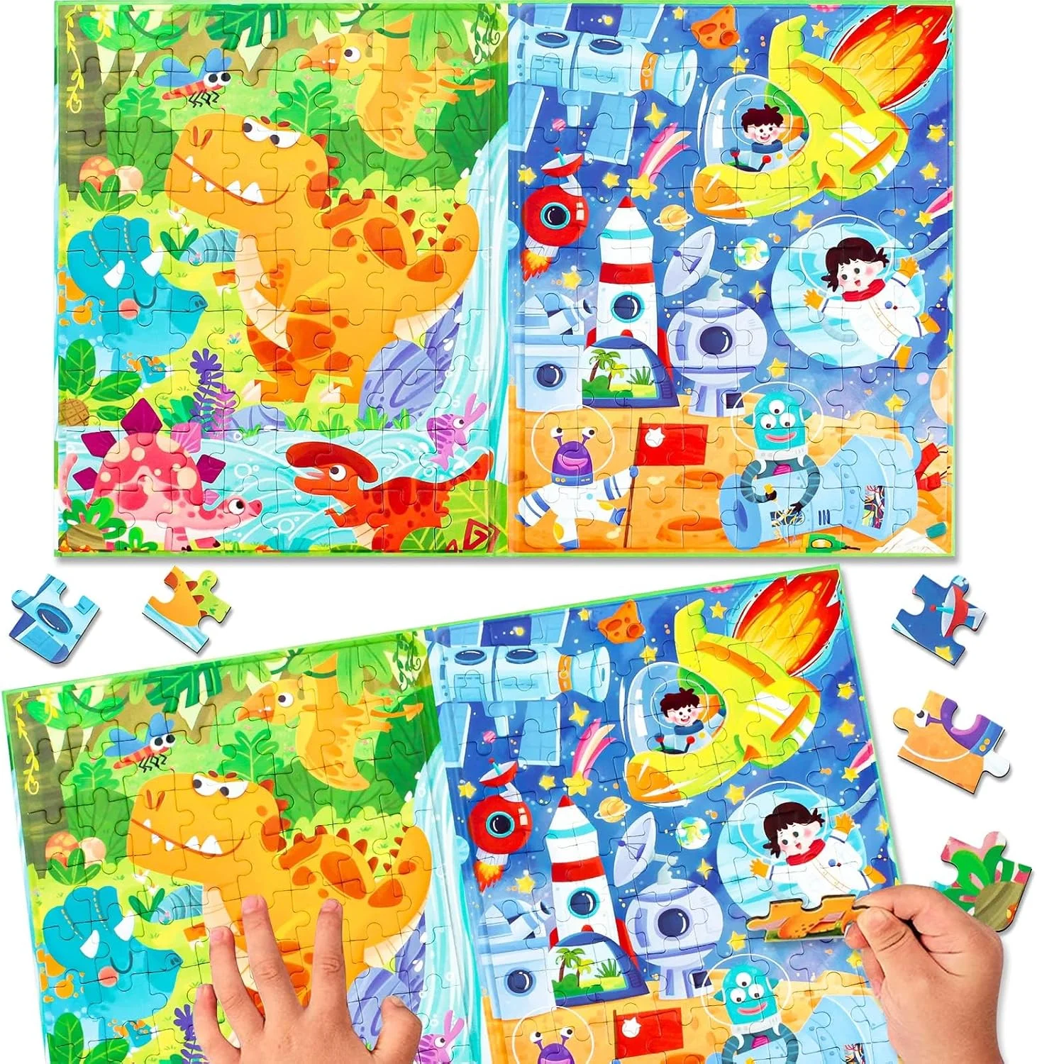 پازل های مغناطیسی برای کودکان، 132 قطعه پازل رنگارنگ، اسباب بازی های مسافرتی و بازی های مسافرتی برای کودکان 3-8 ساله، اسباب بازی های پازل آموزشی برای یادگیری کودکان نوپا برای پسران و دختران
