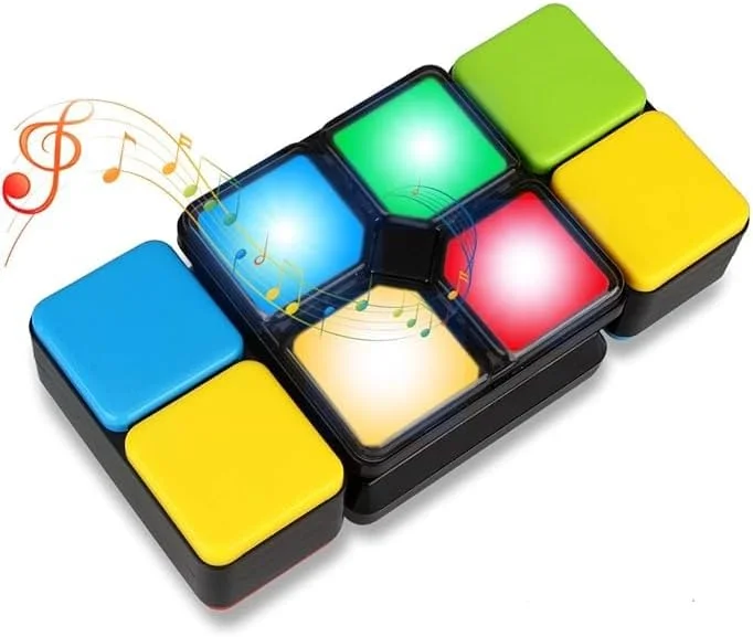 بازی حافظه الکترونیکی AMERTEER برای کودکان | پازل سرعتی هوشمند با نور LED و صدا | بازی فکری قابل حمل | هدیه آموزشی برای پسران و دختران 4 6 8 10 سال به بالا