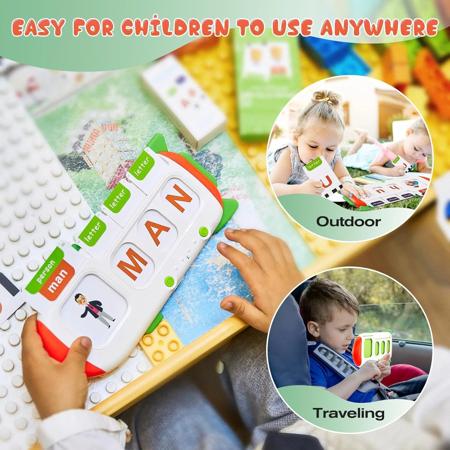 فلش کارت های سخنگوی تعاملی برای کودکان - 220 کلمه پرکاربرد، بازی های تطبیق و هجی، اسباب بازی آموزشی مونته سوری برای سنین 3-6 سال، ایده آل برای یادگیری در مهد کودک