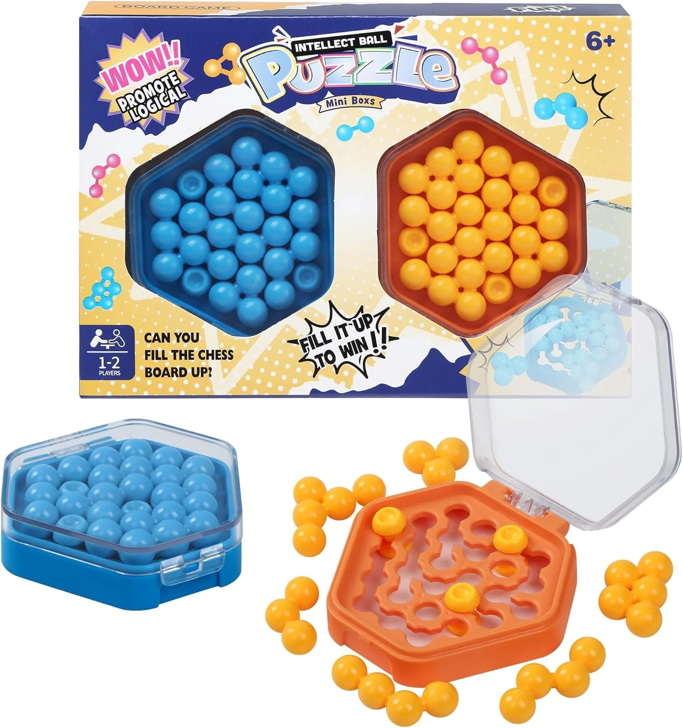 بازی فکری چالش‌برانگیز NALACAL برای بزرگسالان و کودکان 8 تا 12 سال - پازل‌های منطقی تقویت ذهن، پازل جیبی کوچک مناسب سفر با 500 چالش، بازی آموزشی مهره‌ای