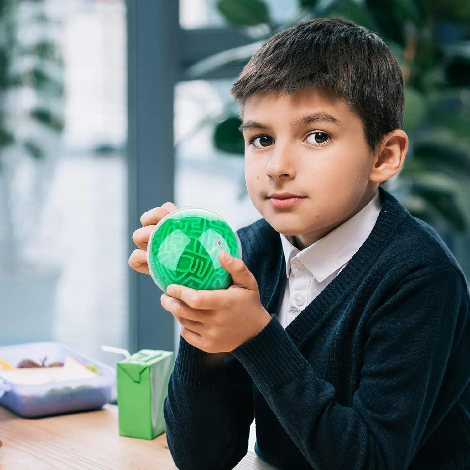 NALACAL دو عدد پازل سه بعدی ماز فکری - کره مکعبی اسباب بازی پازل توپ ماز جاذبه 4 اینچی - اسباب بازی های آموزشی برای دانش آموزان، نوجوانان، بزرگسالان (آبی، سبز)