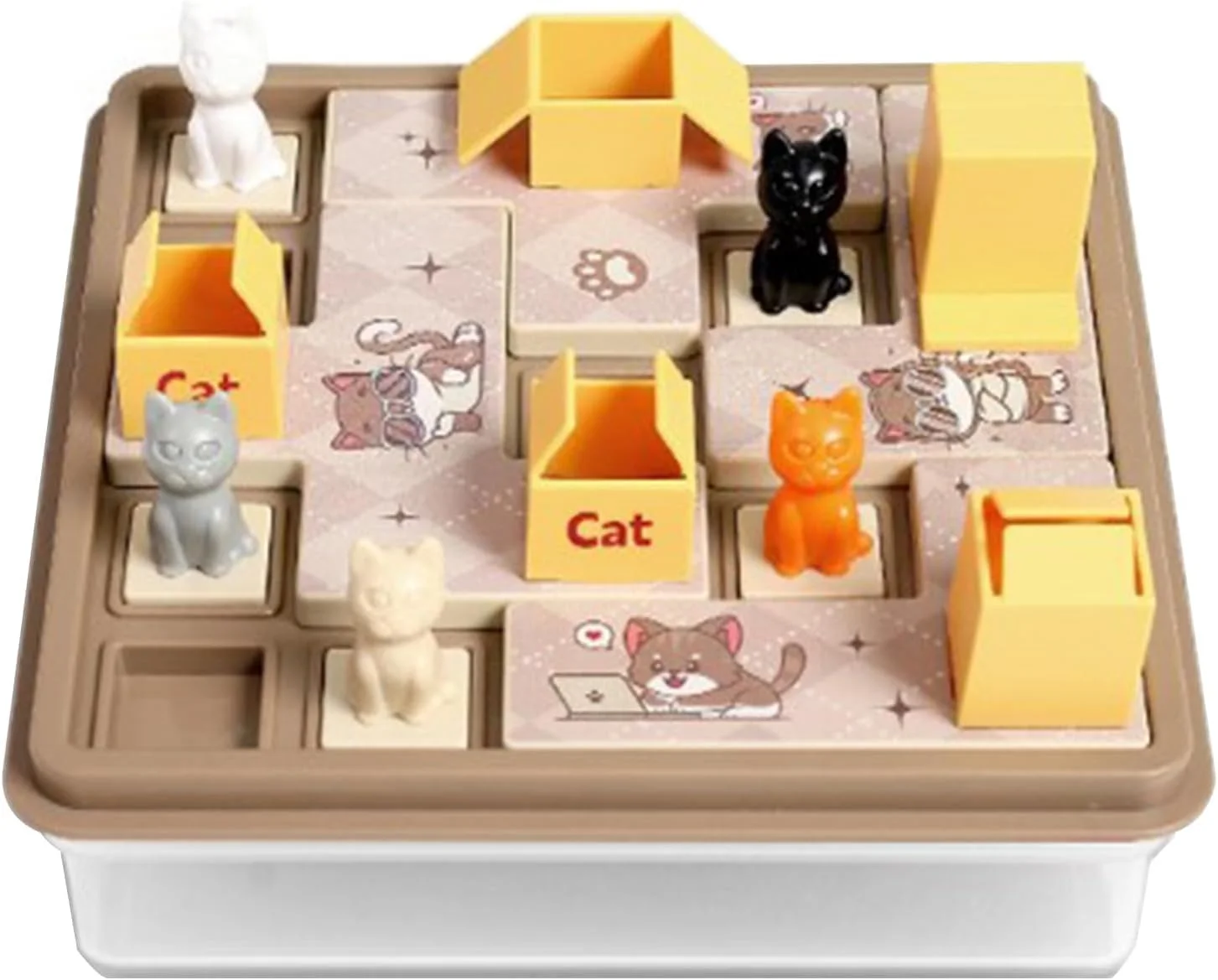 بازی فکری NALACAL SmartGames، بازی تخته ای با تم برای کودکان، هدیه حراجی، تقویت کننده هوش، پازل برنامه ریزی فضایی و گربه پنهان، بازی پازل مسافرتی برای تقویت مهارت های شناختی، بازی مغز، معمای مغز