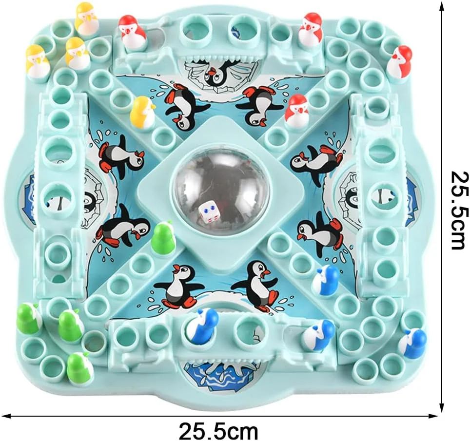 بازی فکری پنگوئن های استراتژیک کودکان، بازی خانوادگی آموزشی قابل حمل، تقویت کننده تفکر منطقی و مهارت های شمارش، شامل پنگوئن های رنگارنگ جذاب، مناسب برای 2-4 بازیکن، ایده آل برای هدیه