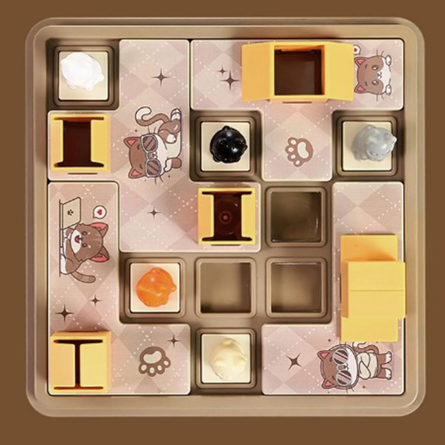 بازی فکری NALACAL SmartGames، بازی تخته ای با تم برای کودکان، هدیه حراجی، تقویت کننده هوش، پازل برنامه ریزی فضایی و گربه پنهان، بازی پازل مسافرتی برای تقویت مهارت های شناختی، بازی مغز، معمای مغز