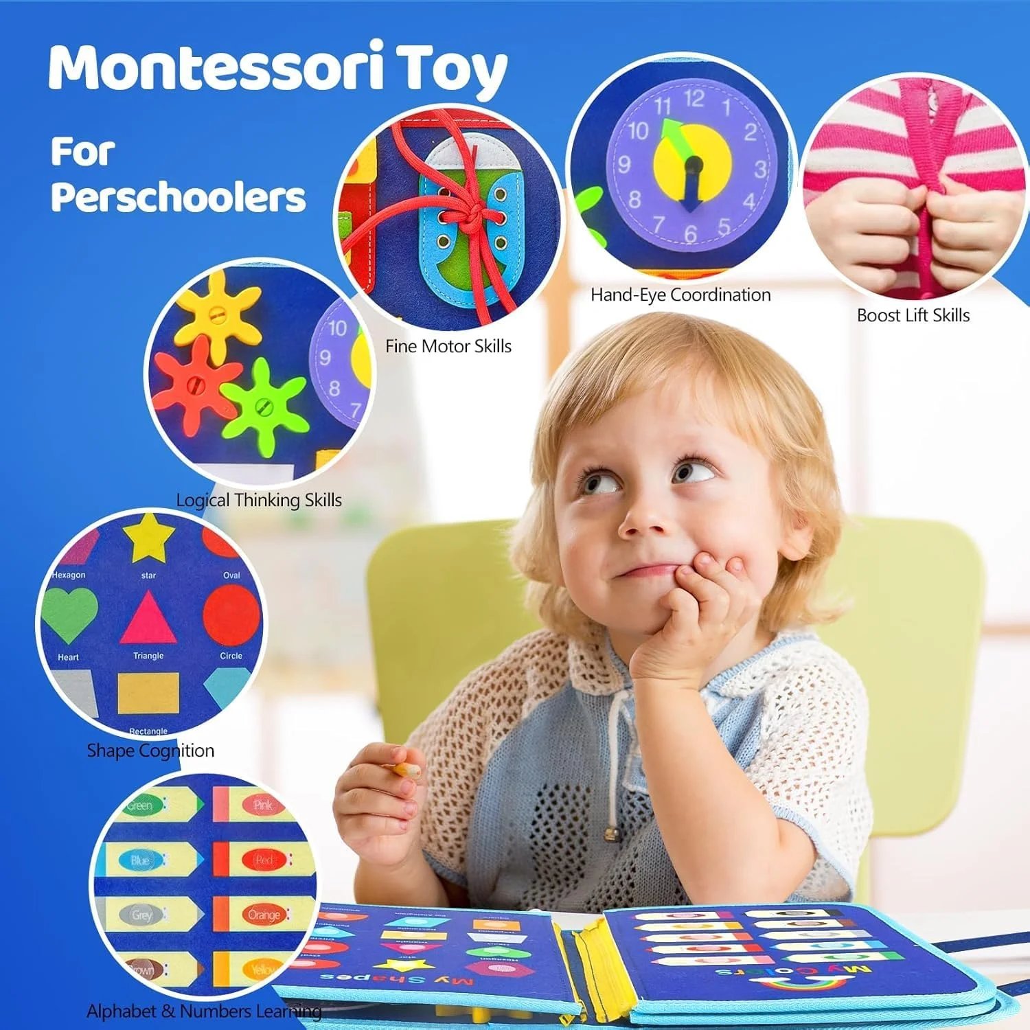 اسباب بازی آموزشی مونته سوری SKY-TOUCH برای کودکان نوپا، صفحه حسی برای کودکان 1 تا 4 سال، اسباب بازی های مسافرتی آموزشی برای هواپیما و ماشین، فعالیت های یادگیری مهارت های حرکتی ظریف، هدیه تولد برای پسران و دختران (آبی) اسباب بازی آموزشی مونته سوری SKY-TOUCH برای کودکان نوپا، صفحه حسی برای کودکان 1 تا 4 سال، اسباب بازی های مسافرتی آموزشی برای هواپیما و ماشین، فعالیت های یادگیری مهارت های حرکتی ظریف، هدیه تولد برای پسران و دختران (آبی)