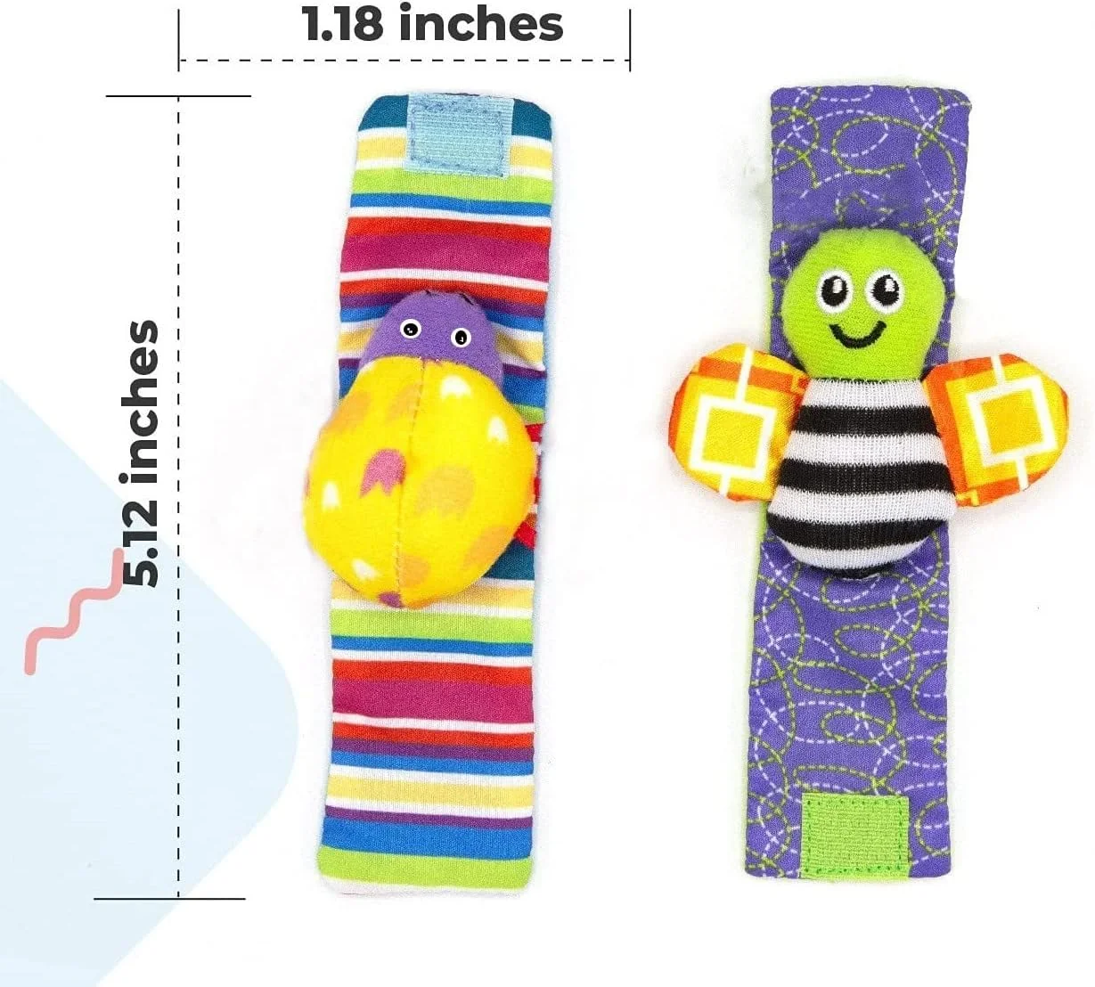 اسباب بازی جغجغه کودک SKY-TOUCH، 4 تکه، مناسب نوزادان و تقویت مهارت های حرکتی، جوراب اسباب بازی کودکانه برای پسران و دختران 0، 3، 6، 12 ماهه