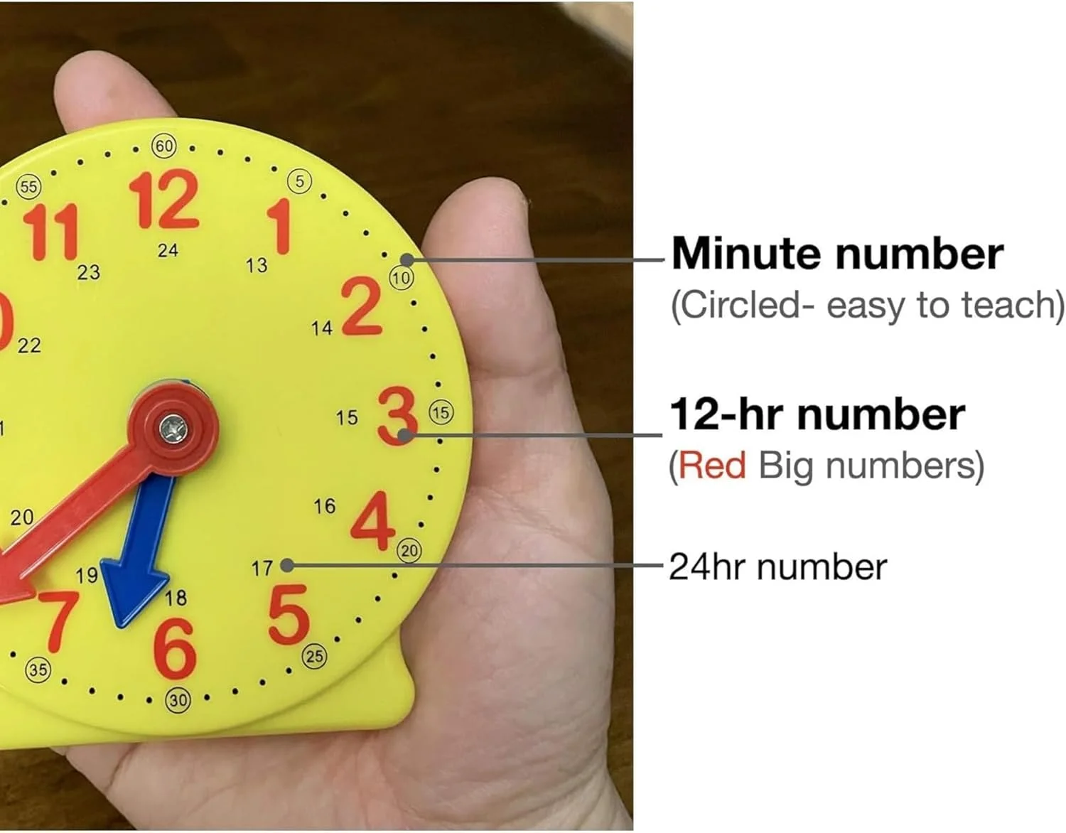 کیت ساعت آموزشی کلاس درس AM ANNA، آموزش خواندن ساعت برای کودکان، ابزار کمک آموزشی زمان، مناسب برای کودکان بالای 5 سال (اتصال 2 پین) کیت ساعت آموزشی کلاس درس AM ANNA، آموزش خواندن ساعت برای کودکان، ابزار کمک آموزشی زمان، مناسب برای کودکان بالای 5 سال (اتصال 2 پین)