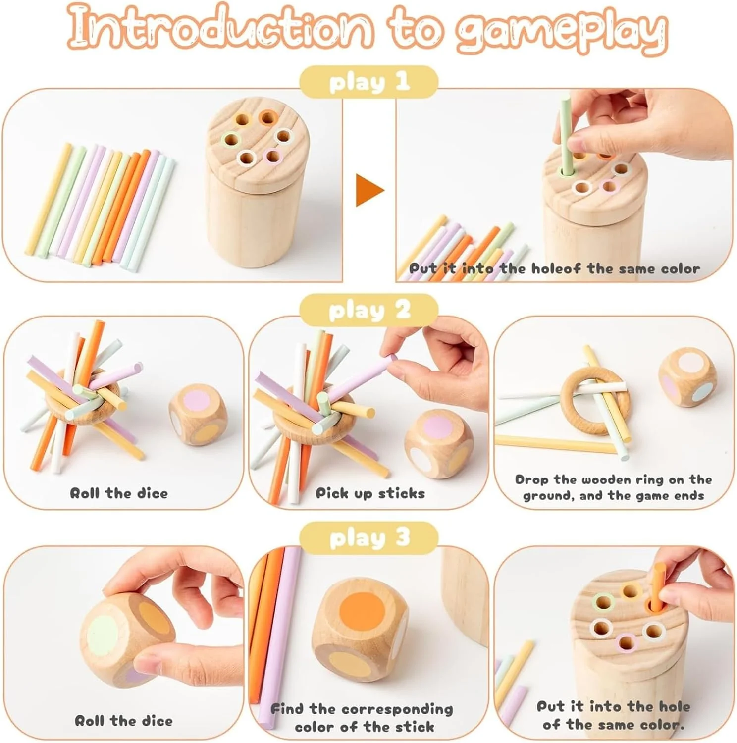 اسباب بازی های مونته سوری AM ANNA برای کودکان نوپا 1-2-3 ساله، اسباب بازی های تطبیق رنگ برای کودکان 1-3 ساله، تطبیق رنگ چوبی حسی برای هدیه پسران و دختران نوپا اسباب بازی های مونته سوری AM ANNA برای کودکان نوپا 1-2-3 ساله، اسباب بازی های تطبیق رنگ برای کودکان 1-3 ساله، تطبیق رنگ چوبی حسی برای هدیه پسران و دختران نوپا