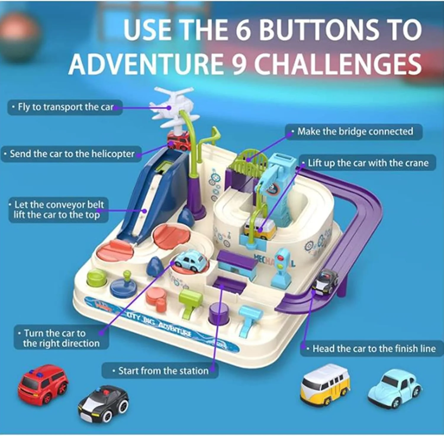 اسباب بازی ماجراجویی ماشین AM ANNA، اسباب بازی نجات شهر، اسباب بازی های آموزشی برای کودکان، پیست مسابقه برای پسران، مجموعه بازی پیست ماشین مسابقه تعاملی والدین و کودک برای پسران و دختران 2، 3، 4، 5، 6، 7، 8 ساله اسباب بازی ماجراجویی ماشین AM ANNA، اسباب بازی نجات شهر، اسباب بازی های آموزشی برای کودکان، پیست مسابقه برای پسران، مجموعه بازی پیست ماشین مسابقه تعاملی والدین و کودک برای پسران و دختران 2، 3، 4، 5، 6، 7، 8 ساله