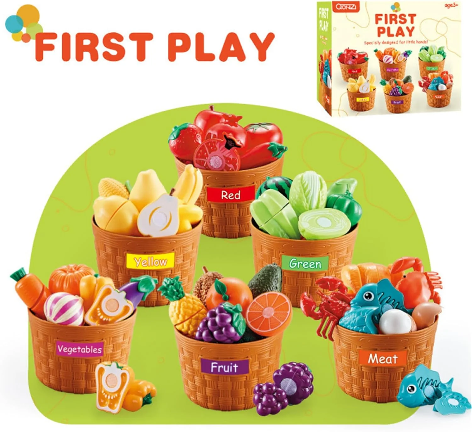 مجموعه اسباب بازی غذای رنگی AM ANNA، 42 تکه اسباب بازی آموزشی برای پسران و دختران، اسباب بازی برش غذا، لوازم جانبی آشپزخانه برای کودکان، اسباب بازی مرتب سازی/مهارت های حرکتی ظریف کودکان نوپا، اسباب بازی های آموزشی مهد کودک/پیش دبستانی مجموعه اسباب بازی غذای رنگی AM ANNA، 42 تکه اسباب بازی آموزشی برای پسران و دختران، اسباب بازی برش غذا، لوازم جانبی آشپزخانه برای کودکان، اسباب بازی مرتب سازی/مهارت های حرکتی ظریف کودکان نوپا، اسباب بازی های آموزشی مهد کودک/پیش دبستانی