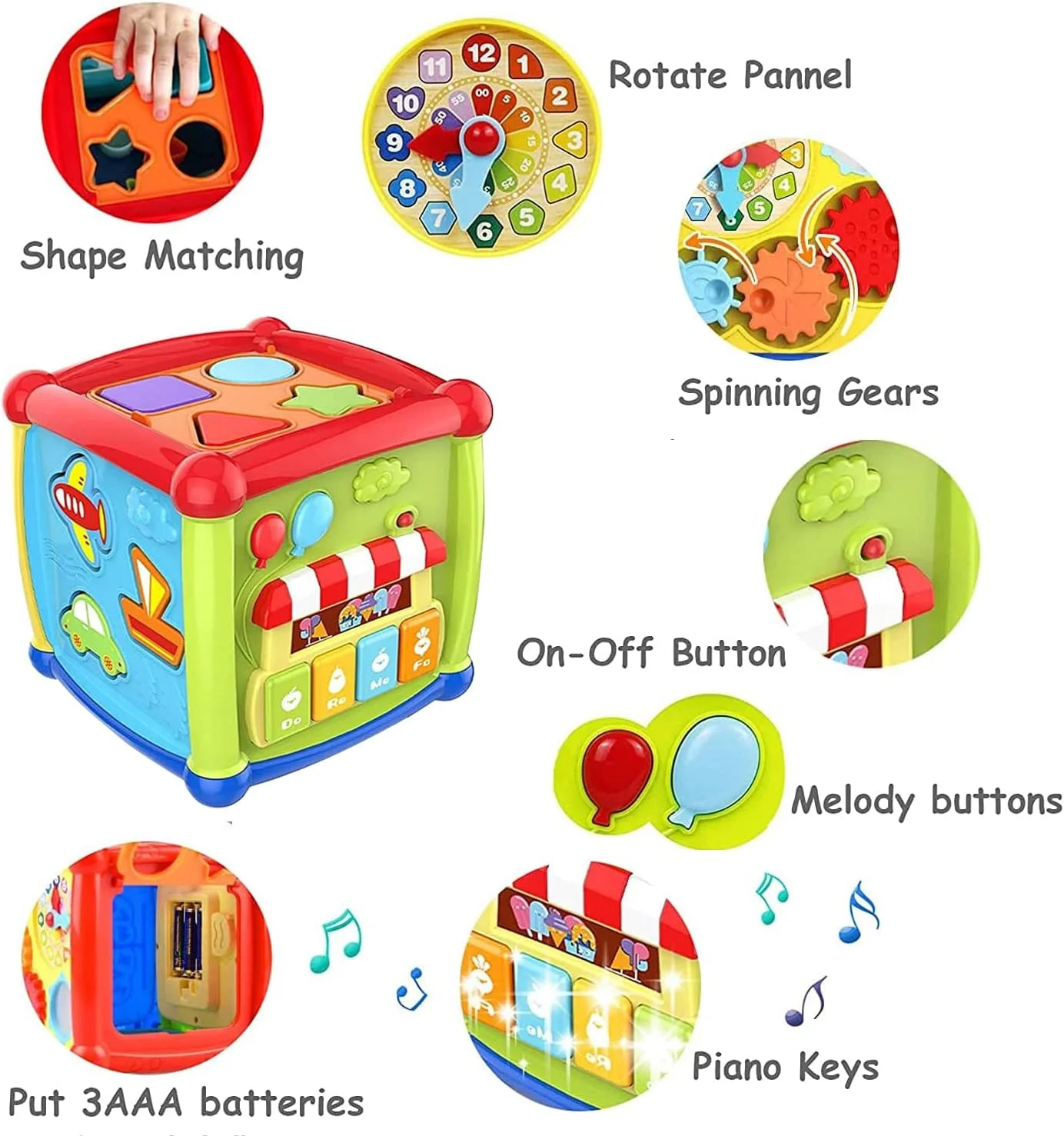 مکعب فعالیت کودک اِی اِم اِی اِن اِی، مکعب اسباب بازی فعالیت آموزشی شلوغ با مرتبسازی اشکال موزیکال چشمکزن، اسباببازیهای آموزشی برای رشد اولیه با 6 فعالیت مختلف برای کودکان نوپا 1، 2 و 3 ساله، هدیه پسرانه و دخترانه مکعب فعالیت کودک اِی اِم اِی اِن اِی، مکعب اسباب بازی فعالیت آموزشی شلوغ با مرتبسازی اشکال موزیکال چشمکزن، اسباببازیهای آموزشی برای رشد اولیه با 6 فعالیت مختلف برای کودکان نوپا 1، 2 و 3 ساله، هدیه پسرانه و دخترانه