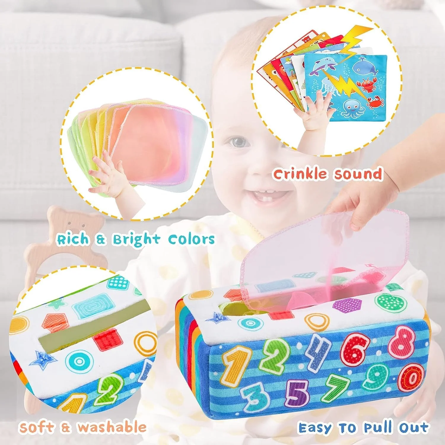 جعبه دستمال کاغذی آموزشی مونته سوری AM ANNA، اسباب بازی حسی برای نوزادان 6 تا 12 ماهه، اسباب بازی آموزشی STEM با کنتراست بالا برای رشد کودک، اسباب بازی های یادگیری اولیه جعبه دستمال کاغذی آموزشی مونته سوری AM ANNA، اسباب بازی حسی برای نوزادان 6 تا 12 ماهه، اسباب بازی آموزشی STEM با کنتراست بالا برای رشد کودک، اسباب بازی های یادگیری اولیه