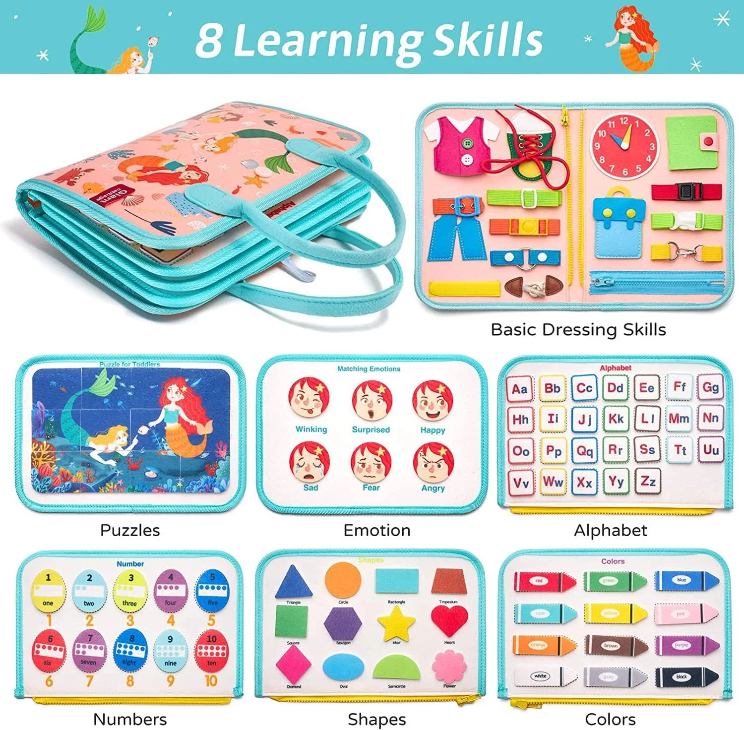 تخته مشغولیت آموزشی AM ANNA، اسباب بازی مونته سوری برای هدیه به پسران و دختران 1، 2، 3 و 4 ساله، اسباب بازی حسی پیش دبستانی برای فعالیت کودکان نوپا، اسباب بازی آموزشی مسافرتی برای یادگیری مهارت های اولیه لباس پوشیدن (تخته مشغولیت کودکان نوپا) تخته مشغولیت آموزشی AM ANNA، اسباب بازی مونته سوری برای هدیه به پسران و دختران 1، 2، 3 و 4 ساله، اسباب بازی حسی پیش دبستانی برای فعالیت کودکان نوپا، اسباب بازی آموزشی مسافرتی برای یادگیری مهارت های اولیه لباس پوشیدن (تخته مشغولیت کودکان نوپا)