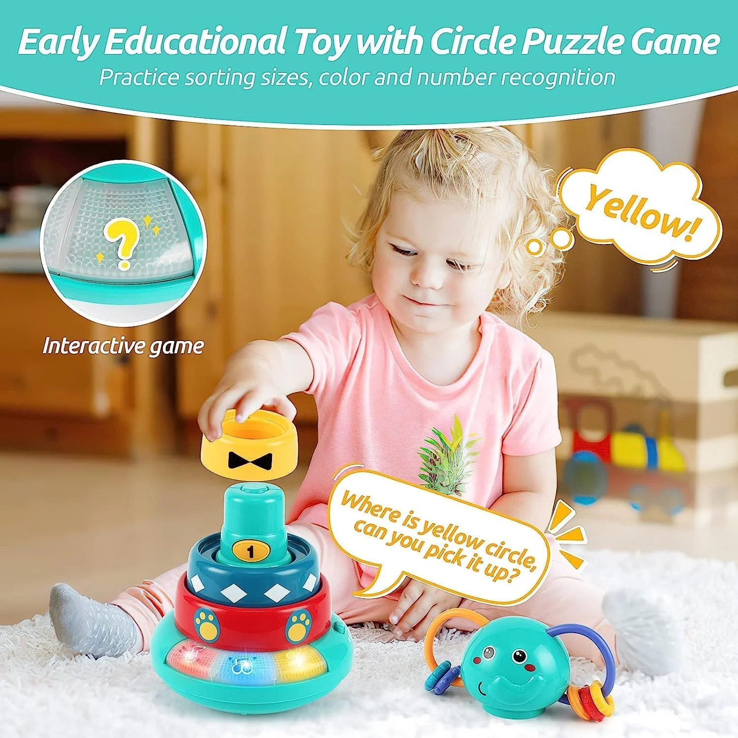 اسباب بازی های موزیکال AM ANNA برای نوزادان 6 تا 12 ماهه، فیل موزیکال تعاملی با حلقه های چیدنی، اسباب بازی حسی مونته سوری با اسباب بازی برج چیدنی آموزشی اولیه، هدیه تولد 1 سالگی اسباب بازی های موزیکال AM ANNA برای نوزادان 6 تا 12 ماهه، فیل موزیکال تعاملی با حلقه های چیدنی، اسباب بازی حسی مونته سوری با اسباب بازی برج چیدنی آموزشی اولیه، هدیه تولد 1 سالگی