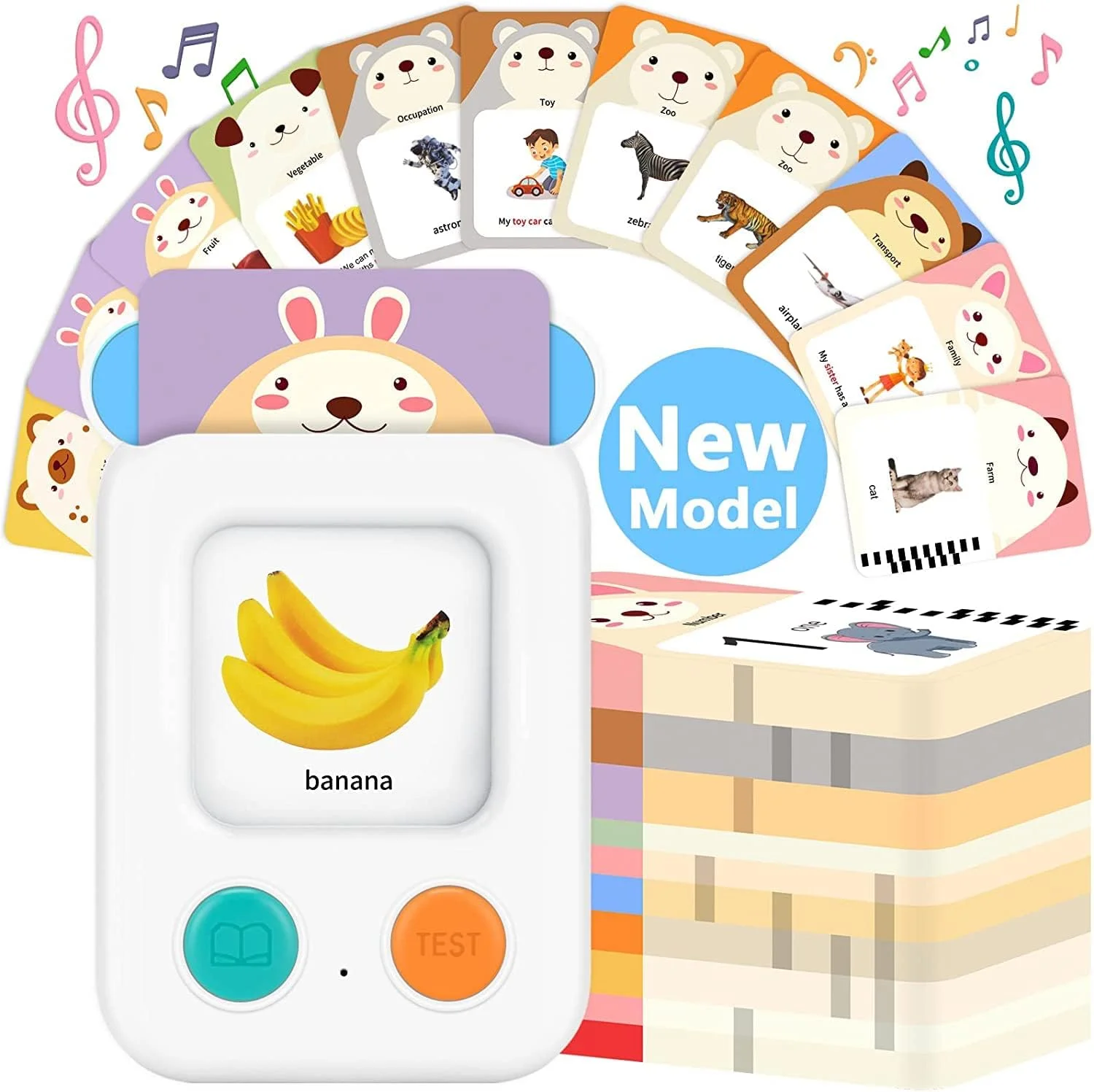 کارت های آموزشی سخنگو AM ANNA، اسباب بازی های آموزشی ABC با 288 کلمه دیداری، اسباب بازی های مونته سوری برای کودکان 2، 3، 4 و 5 ساله، اسباب بازی های حسی گفتار درمانی برای کودکان مبتلا به اوتیسم