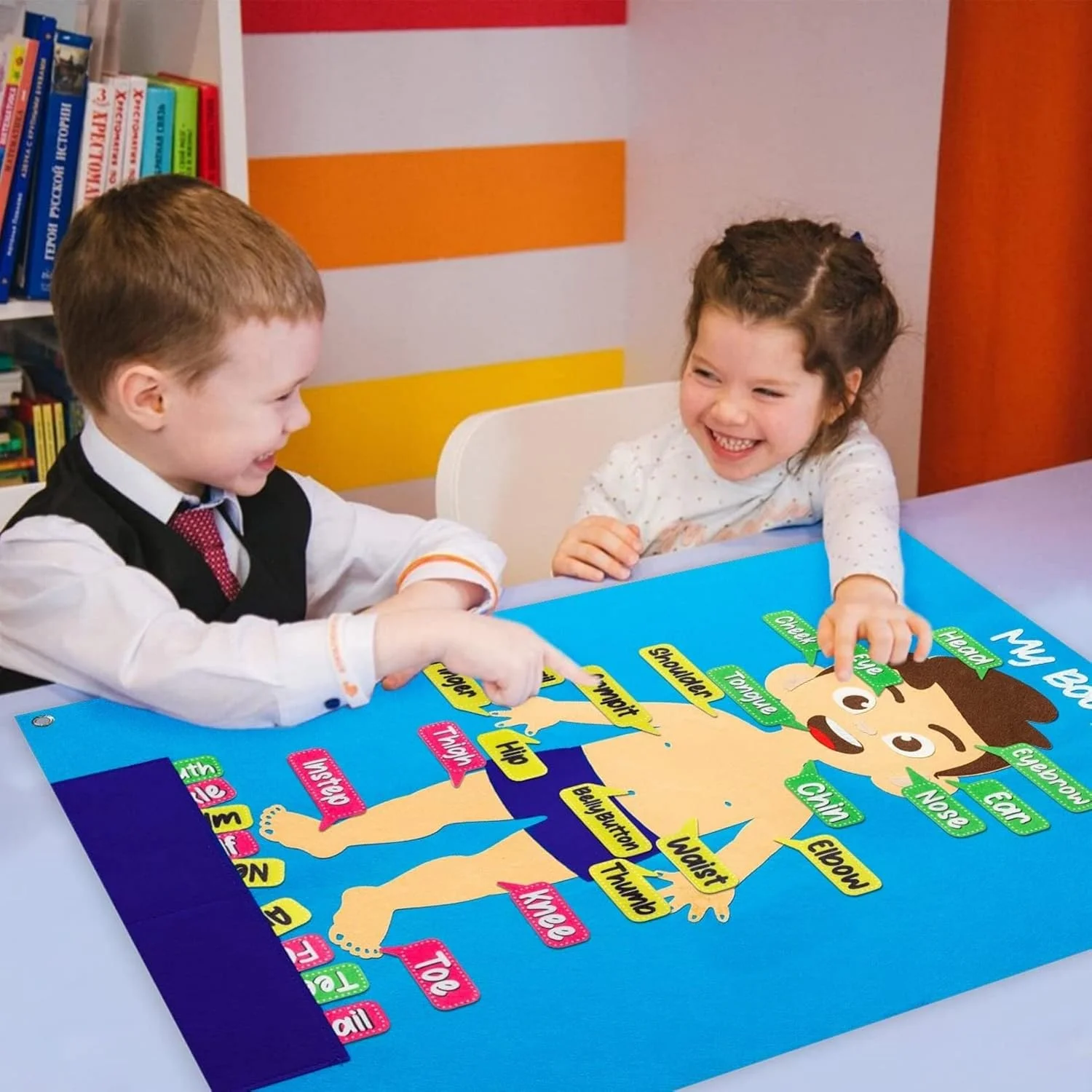 تخته آموزشی حسی بدن نمدی مونته سوری AM ANNA، مجموعه تخته داستان نمدی آموزش اعضای بدن، برچسب زدن اعضای بدن اسباب بازی تعاملی کودکان، آویز دیواری برای کودکان نوپا تخته آموزشی حسی بدن نمدی مونته سوری AM ANNA، مجموعه تخته داستان نمدی آموزش اعضای بدن، برچسب زدن اعضای بدن اسباب بازی تعاملی کودکان، آویز دیواری برای کودکان نوپا