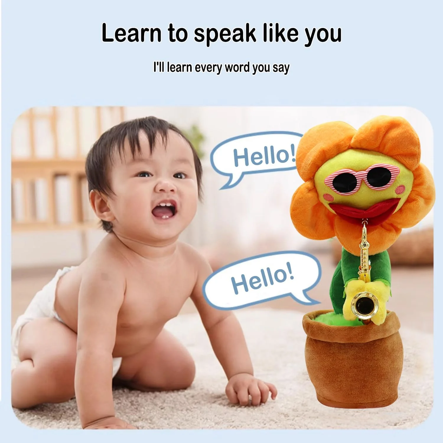 اسباب بازی تعاملی رقصنده و سخنگو AM ANNA، اسباب بازی آفتابگردان سخنگو برای نوزادان و کودکان نوپا، آواز خواندن و تکرار حرف های شما برای کودکان با 120 آهنگ انگلیسی، اسباب بازی آموزشی تقلیدی برای کودکان پسر و دختر، هدیه اسباب بازی تعاملی رقصنده و سخنگو AM ANNA، اسباب بازی آفتابگردان سخنگو برای نوزادان و کودکان نوپا، آواز خواندن و تکرار حرف های شما برای کودکان با 120 آهنگ انگلیسی، اسباب بازی آموزشی تقلیدی برای کودکان پسر و دختر، هدیه