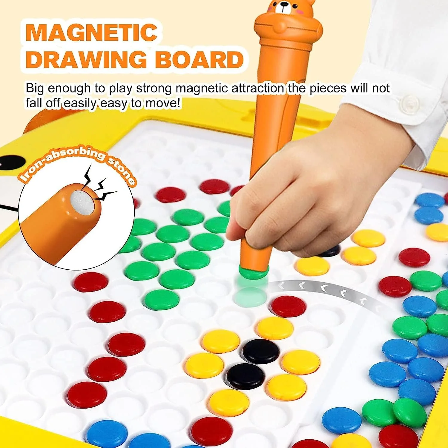 تخته طراحی مغناطیسی AM ANNA برای کودکان، تخته طراحی هنری نقطه ای مغناطیسی با مهره ها و قلم مغناطیسی رنگارنگ، اسباب بازی های مسافرتی برای کودکان نوپا، اسباب بازی آموزشی پیش دبستانی مونته سوری برای کودکان 3+ سال (80 مهره) تخته طراحی مغناطیسی AM ANNA برای کودکان، تخته طراحی هنری نقطه ای مغناطیسی با مهره ها و قلم مغناطیسی رنگارنگ، اسباب بازی های مسافرتی برای کودکان نوپا، اسباب بازی آموزشی پیش دبستانی مونته سوری برای کودکان 3+ سال (80 مهره)