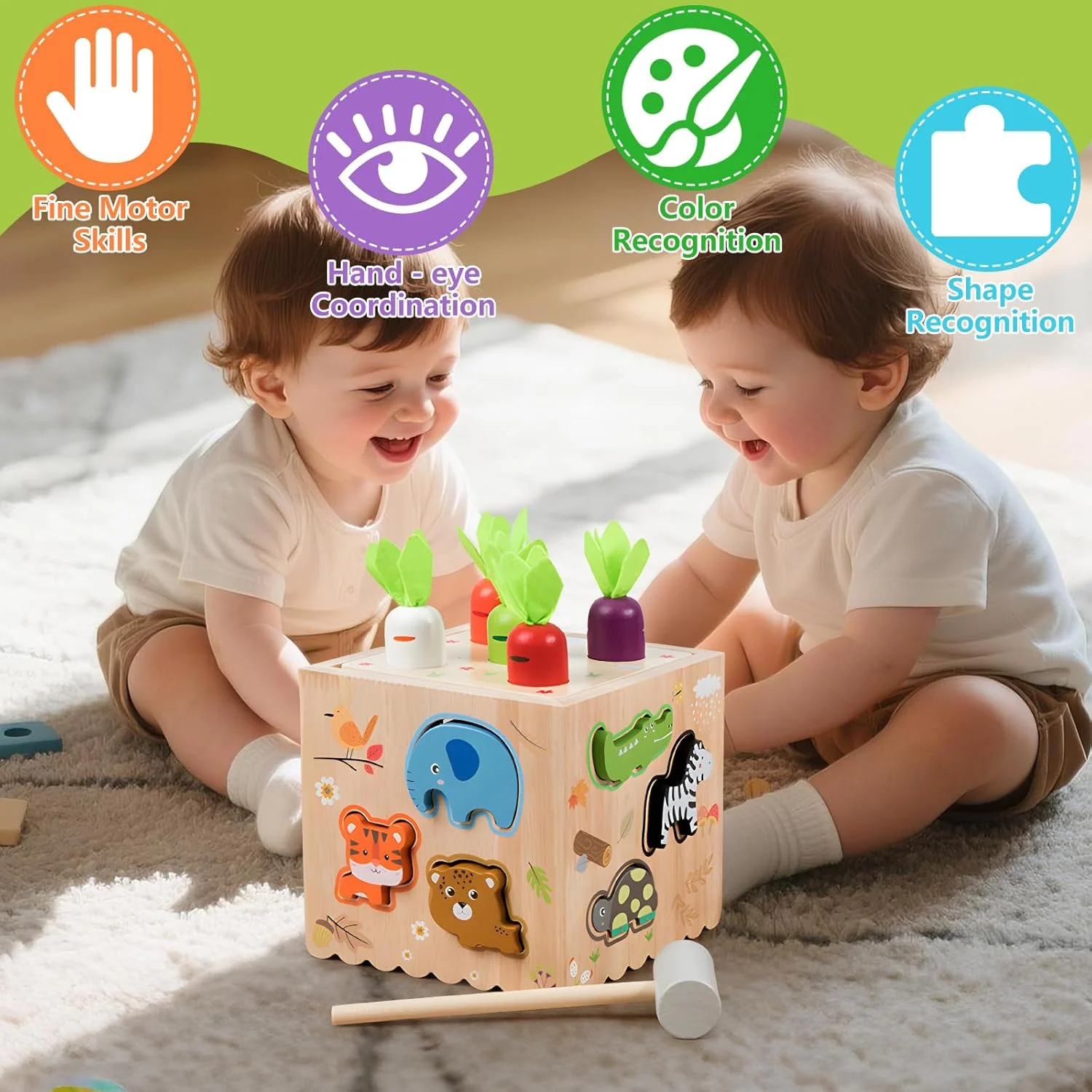 مکعب فعالیت چوبی 8 در 1 AM ANNA، اسباب بازی های مونته سوری برای نوزادان 12+ ماهه، اسباب بازی های آموزشی اولیه با اشکال، بلوک های مرتب سازی شکل و موارد دیگر، اسباب بازی حسی کودک برای رشد مهارت های حرکتی ظریف مکعب فعالیت چوبی 8 در 1 AM ANNA، اسباب بازی های مونته سوری برای نوزادان 12+ ماهه، اسباب بازی های آموزشی اولیه با اشکال، بلوک های مرتب سازی شکل و موارد دیگر، اسباب بازی حسی کودک برای رشد مهارت های حرکتی ظریف