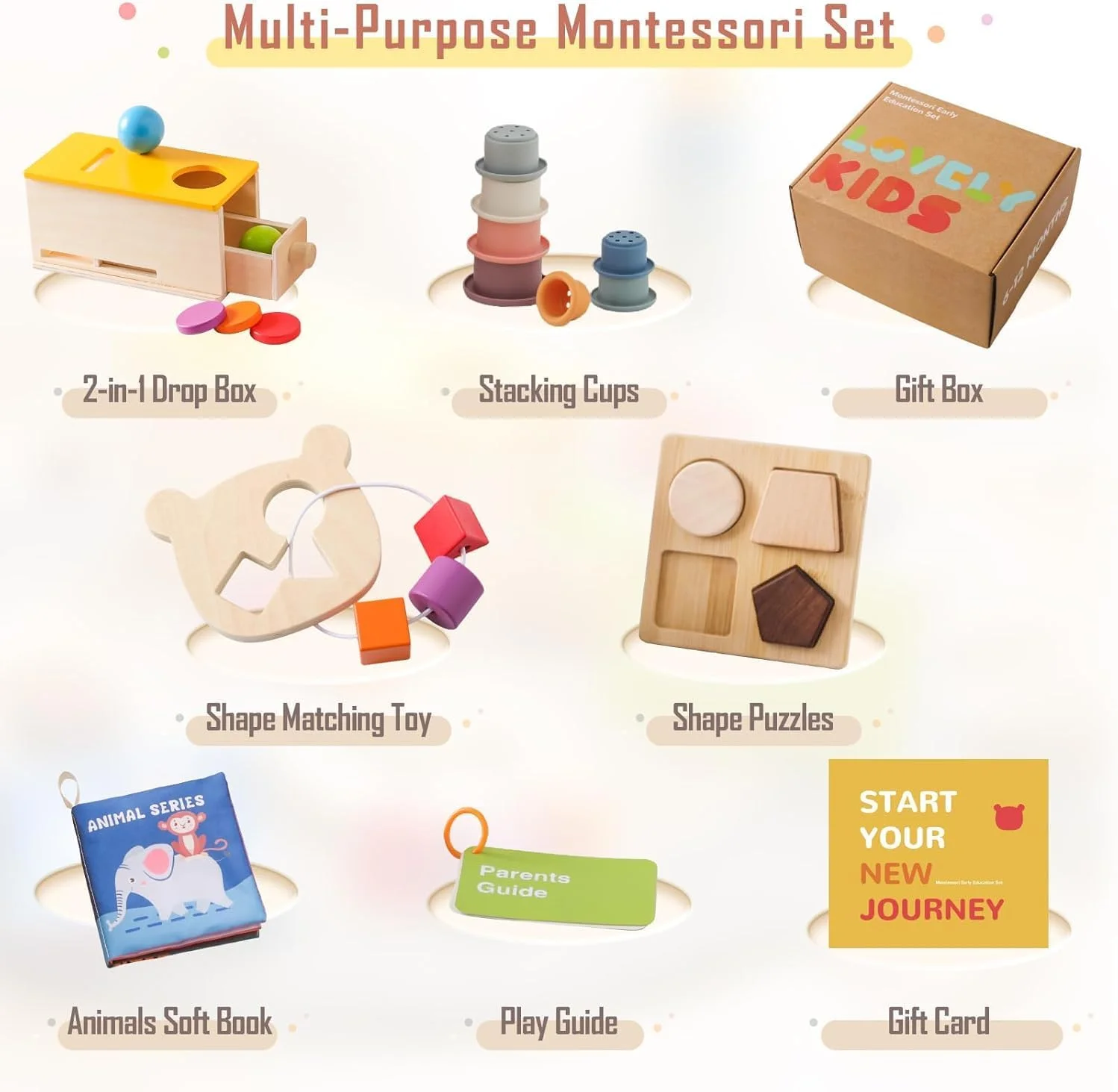 مجموعه اسباب بازی های مونته سوری AM ANNA مناسب برای 6 تا 12 ماه، 6 در 1 اسباب بازی های آموزشی یادگیری چوبی حسی کودک هدیه با جعبه سکه، فنجان های چیدنی، پازل های اشکال، کتاب نرم مجموعه اسباب بازی های مونته سوری AM ANNA مناسب برای 6 تا 12 ماه، 6 در 1 اسباب بازی های آموزشی یادگیری چوبی حسی کودک هدیه با جعبه سکه، فنجان های چیدنی، پازل های اشکال، کتاب نرم