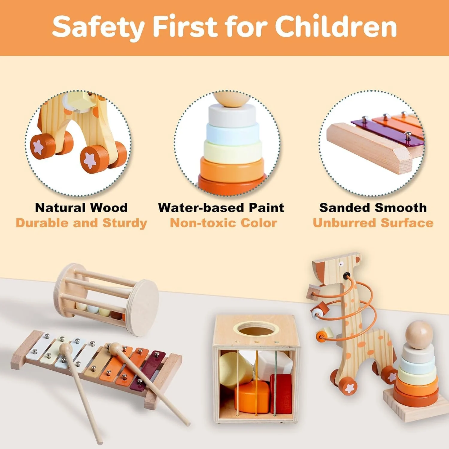 اسباب بازی های چوبی مونته سوری AM ANNA برای کودکان نوپا 1-3 ساله، جعبه ماندگاری اشیا آموزشی برای زیلوفون، مکعب مرتب سازی اشکال، حلقه استکر، جغجغه، هدیه حسی رشدی پیش دبستانی پسرانه دخترانه 12-18 ماهه اسباب بازی های چوبی مونته سوری AM ANNA برای کودکان نوپا 1-3 ساله، جعبه ماندگاری اشیا آموزشی برای زیلوفون، مکعب مرتب سازی اشکال، حلقه استکر، جغجغه، هدیه حسی رشدی پیش دبستانی پسرانه دخترانه 12-18 ماهه