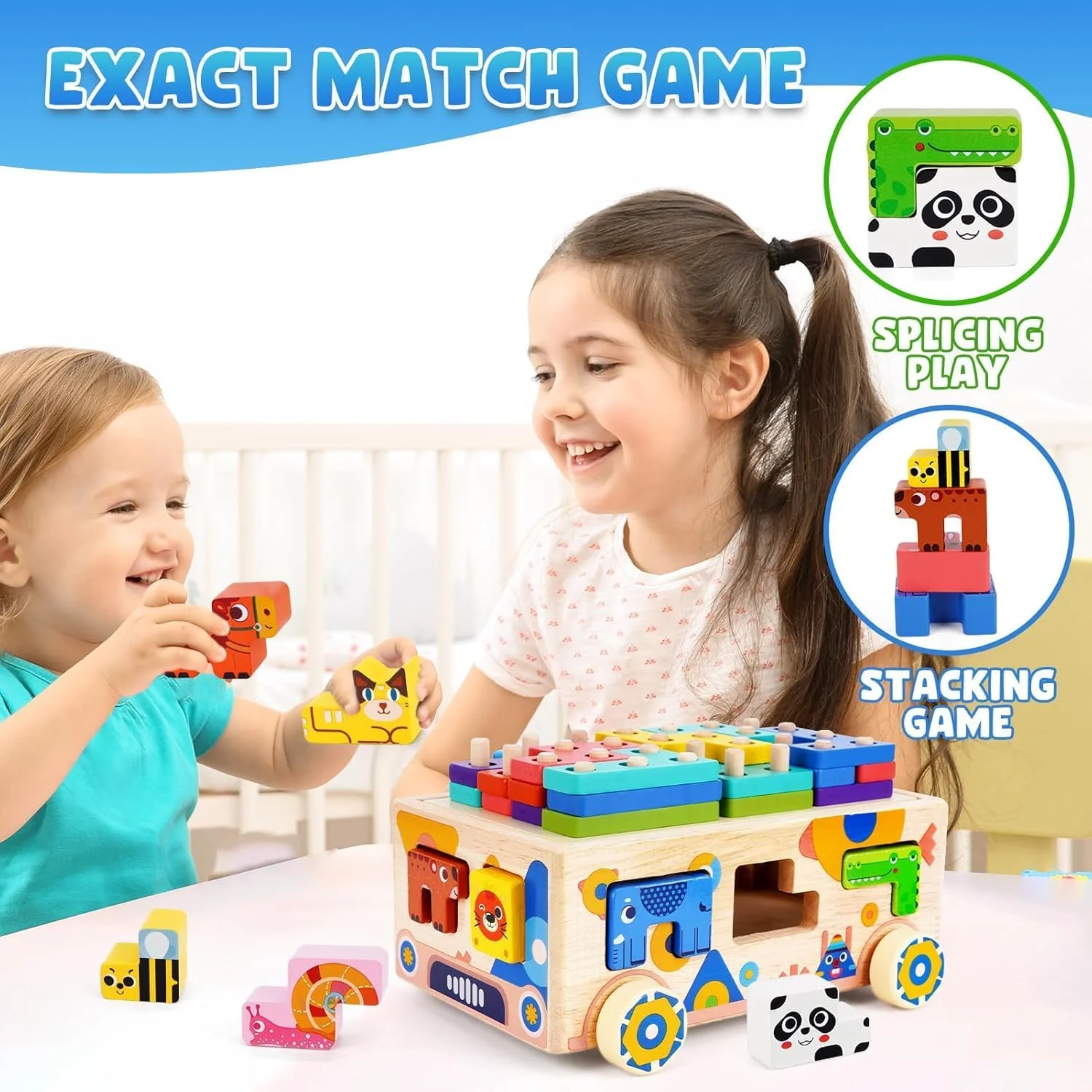 اسباب بازی های مونته سوری AM ANNA برای کودکان 2، 3 و 4 ساله، اسباب بازی های آموزشی چوبی ساختمانی، هدایای تولد کریسمس برای دختران و پسران اسباب بازی های مونته سوری AM ANNA برای کودکان 2، 3 و 4 ساله، اسباب بازی های آموزشی چوبی ساختمانی، هدایای تولد کریسمس برای دختران و پسران