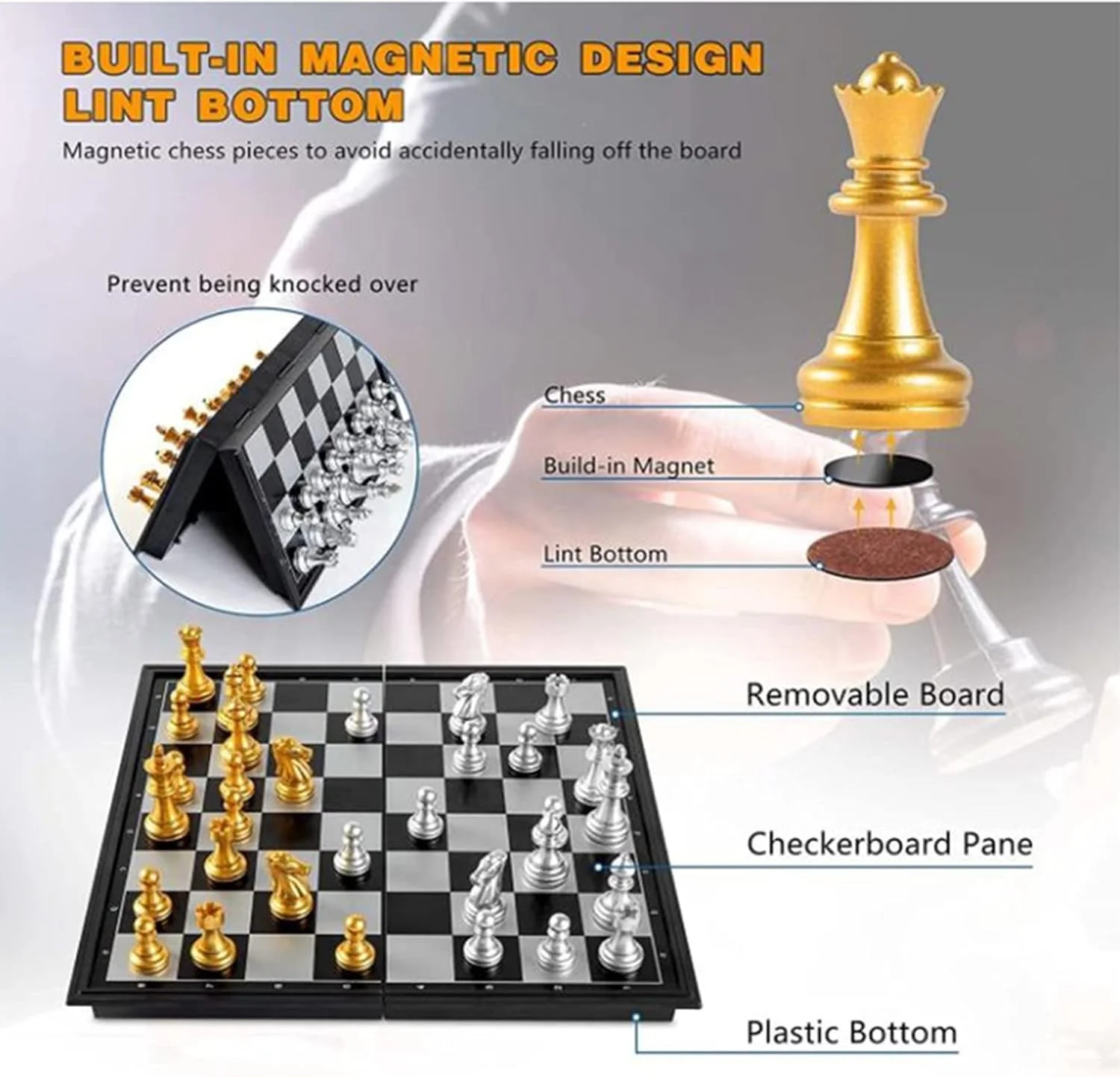 ست شطرنج مسافرتی مغناطیسی AM ANNA، بازی شطرنج تاشو پلاستیکی قابل حمل AM ANNA با مهره های شطرنج طلایی و نقره ای، بازی ست شطرنج مسافرتی تاشو برای اسباب بازی های آموزشی کودکان و بزرگسالان ست شطرنج مسافرتی مغناطیسی AM ANNA، بازی شطرنج تاشو پلاستیکی قابل حمل AM ANNA با مهره های شطرنج طلایی و نقره ای، بازی ست شطرنج مسافرتی تاشو برای اسباب بازی های آموزشی کودکان و بزرگسالان