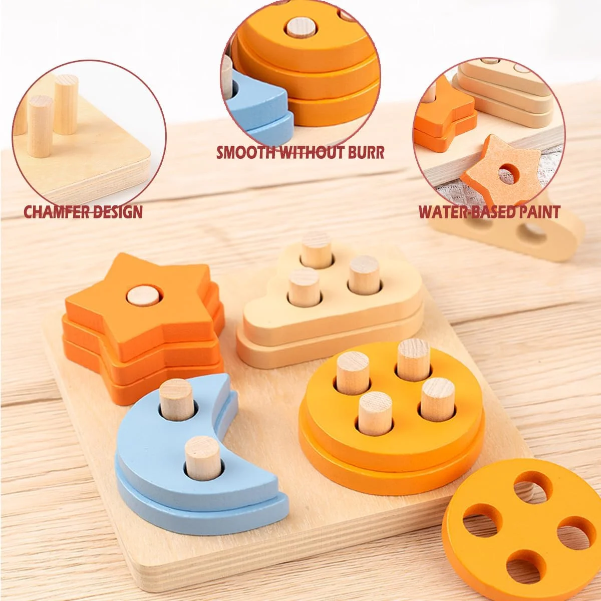 اسباب بازی های چوبی مونته سوری مرتب سازی و چیدن AM ANNA، اسباب بازی مرتب کننده اشکال برای کودکان نوپا، استکر تشخیص رنگ، پازل های بلوک آموزشی اولیه برای کودکان 1 2 3 ساله پسر و دختر (2 عدد) اسباب بازی های چوبی مونته سوری مرتب سازی و چیدن AM ANNA، اسباب بازی مرتب کننده اشکال برای کودکان نوپا، استکر تشخیص رنگ، پازل های بلوک آموزشی اولیه برای کودکان 1 2 3 ساله پسر و دختر (2 عدد)