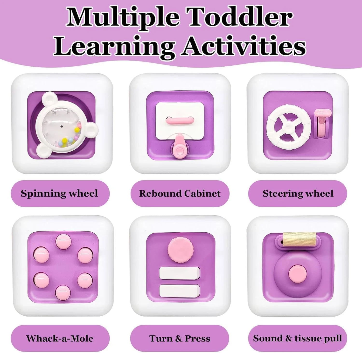 مکعب اسباب بازی آموزشی کودک AM ANNA مناسب برای کودکان 1 ساله، اسباب بازی حسی مونته سوری برای کودکان 1 تا 3 سال، تقویت مهارت های حرکتی و یادگیری، اسباب بازی مسافرتی صندلی ماشین نوزاد، هدیه تولد برای دختر و پسر 12 ماهه به بالا (بنفش) مکعب اسباب بازی آموزشی کودک AM ANNA مناسب برای کودکان 1 ساله، اسباب بازی حسی مونته سوری برای کودکان 1 تا 3 سال، تقویت مهارت های حرکتی و یادگیری، اسباب بازی مسافرتی صندلی ماشین نوزاد، هدیه تولد برای دختر و پسر 12 ماهه به بالا (بنفش)