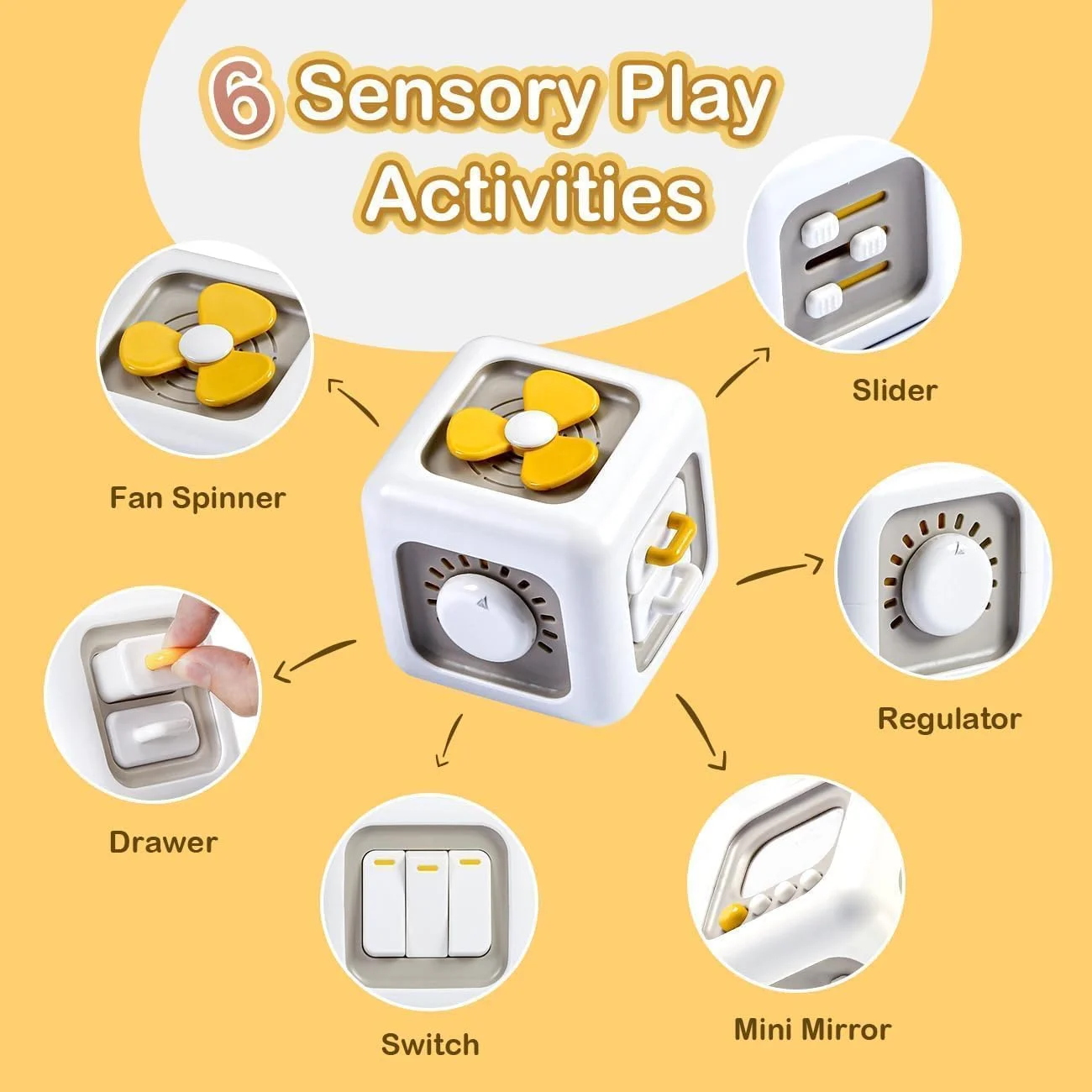 مکعب سرگرمی 6 در 1 AM ANNA برای کودکان نوپا 1+ سال، اسباب بازی مسافرتی برای کودکان 1-3 سال، هدیه آموزشی و پرورشی برای تولد یک سالگی پسران و دختران 12 ماه + مکعب سرگرمی 6 در 1 AM ANNA برای کودکان نوپا 1+ سال، اسباب بازی مسافرتی برای کودکان 1-3 سال، هدیه آموزشی و پرورشی برای تولد یک سالگی پسران و دختران 12 ماه +
