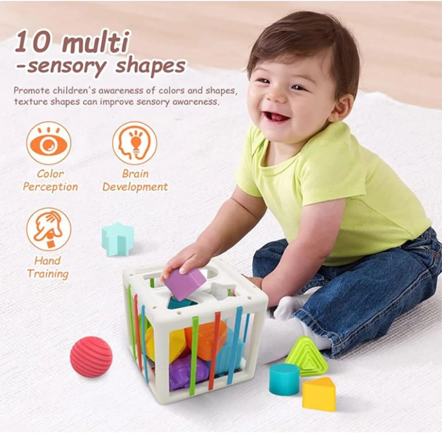 اسباب بازی مرتب سازی اشکال AM ANNA، اسباب بازی آموزشی مونته سوری برای نوزاد، جعبه های حسی مکعبی رنگارنگ و 10 قطعه بلوک، مهارت های حرکتی ظریف، هدیه آموزشی پیش دبستانی (مربع) اسباب بازی مرتب سازی اشکال AM ANNA، اسباب بازی آموزشی مونته سوری برای نوزاد، جعبه های حسی مکعبی رنگارنگ و 10 قطعه بلوک، مهارت های حرکتی ظریف، هدیه آموزشی پیش دبستانی (مربع)