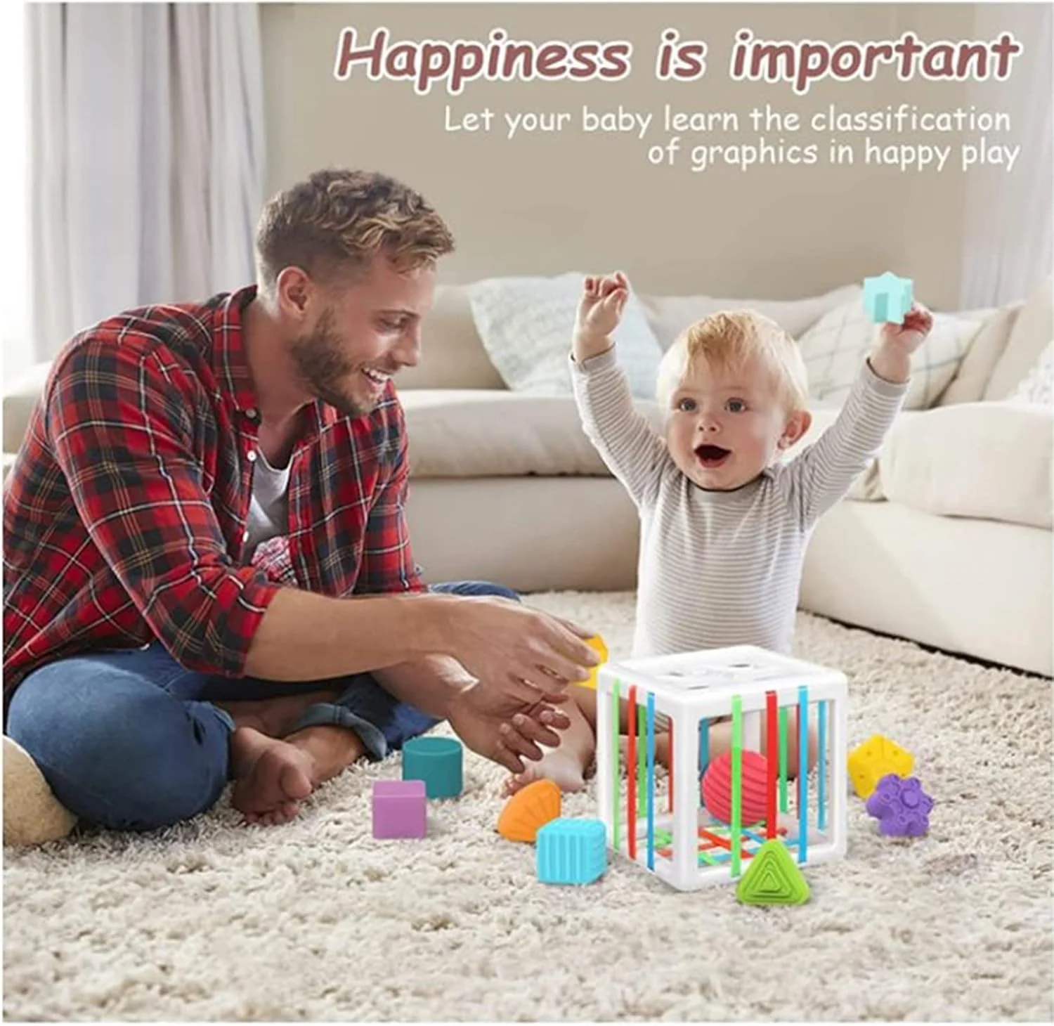 اسباب بازی مرتب سازی اشکال AM ANNA، اسباب بازی آموزشی مونته سوری برای نوزاد، جعبه های حسی مکعبی رنگارنگ و 10 قطعه بلوک، مهارت های حرکتی ظریف، هدیه آموزشی پیش دبستانی (مربع) اسباب بازی مرتب سازی اشکال AM ANNA، اسباب بازی آموزشی مونته سوری برای نوزاد، جعبه های حسی مکعبی رنگارنگ و 10 قطعه بلوک، مهارت های حرکتی ظریف، هدیه آموزشی پیش دبستانی (مربع)