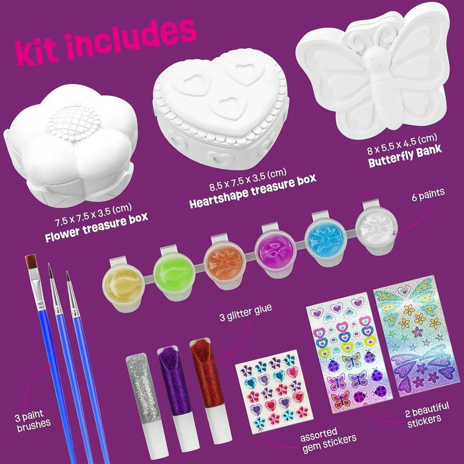 جعبه جواهرات رنگ آمیزی خودت AM ANNA، لوازم هنری، کیت های نقاشی هنری و صنایع دستی برای دختران 4 5 6 7 8 ساله، جعبه گنج قلبی DIY، اسباب بازی های جعبه جواهرات، پروژه های نقاشی صنایع دستی هدیه جعبه جواهرات رنگ آمیزی خودت AM ANNA، لوازم هنری، کیت های نقاشی هنری و صنایع دستی برای دختران 4 5 6 7 8 ساله، جعبه گنج قلبی DIY، اسباب بازی های جعبه جواهرات، پروژه های نقاشی صنایع دستی هدیه