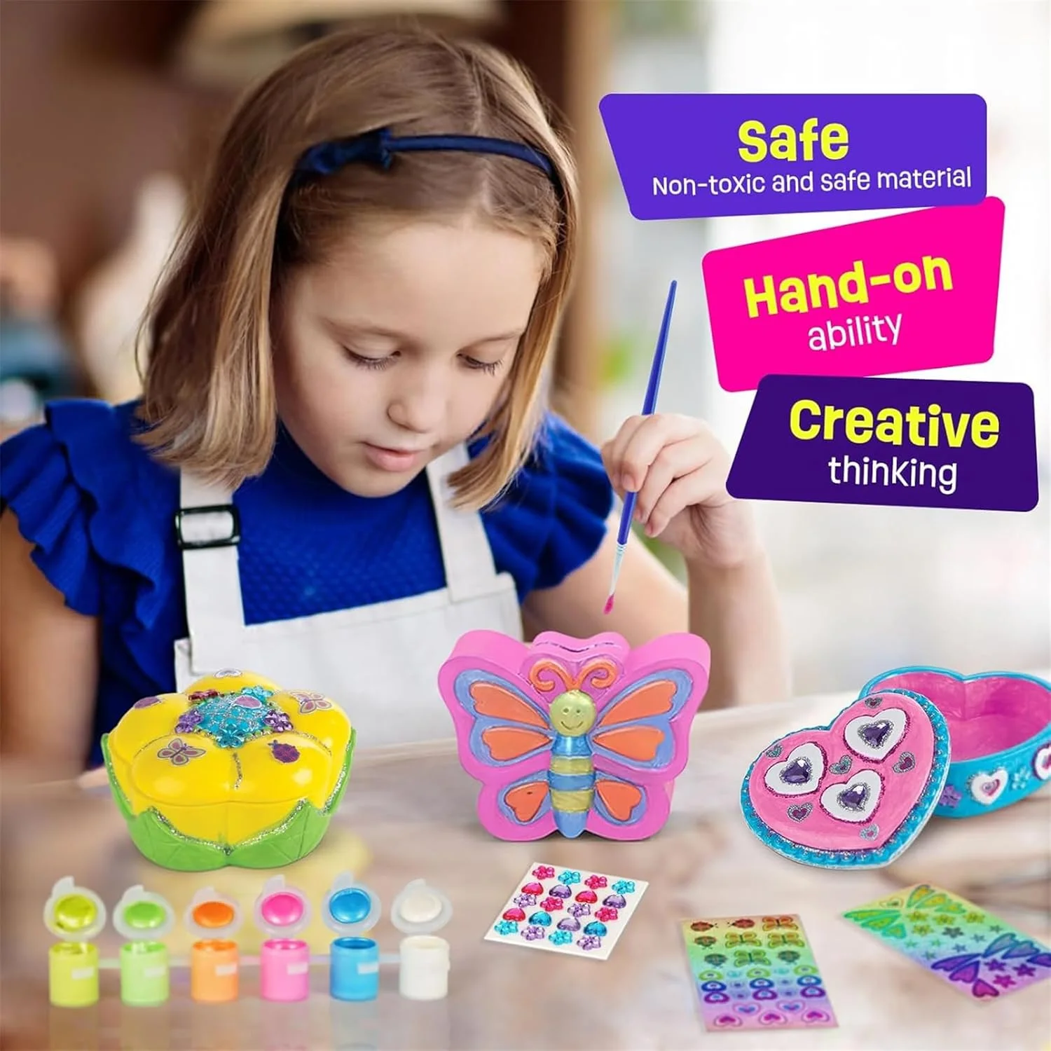 جعبه جواهرات رنگ آمیزی خودت AM ANNA، لوازم هنری، کیت های نقاشی هنری و صنایع دستی برای دختران 4 5 6 7 8 ساله، جعبه گنج قلبی DIY، اسباب بازی های جعبه جواهرات، پروژه های نقاشی صنایع دستی هدیه جعبه جواهرات رنگ آمیزی خودت AM ANNA، لوازم هنری، کیت های نقاشی هنری و صنایع دستی برای دختران 4 5 6 7 8 ساله، جعبه گنج قلبی DIY، اسباب بازی های جعبه جواهرات، پروژه های نقاشی صنایع دستی هدیه