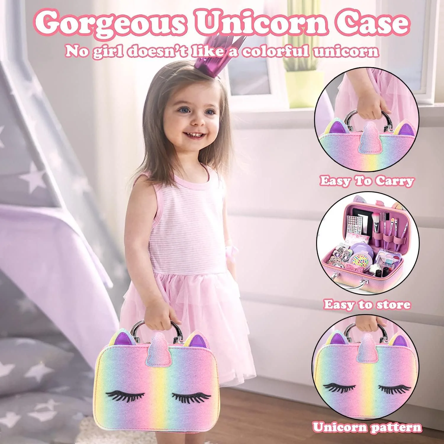 ست لوازم آرایشی کودکان AM ANNA، 30 تکه، اسباب بازی آرایشی واقعی برای دختران کوچک، لوازم آرایشی شاهزاده خانم ایمن، غیر سمی و قابل شستشو، هدیه تولد برای کودکان 3 تا 12 سال ست لوازم آرایشی کودکان AM ANNA، 30 تکه، اسباب بازی آرایشی واقعی برای دختران کوچک، لوازم آرایشی شاهزاده خانم ایمن، غیر سمی و قابل شستشو، هدیه تولد برای کودکان 3 تا 12 سال