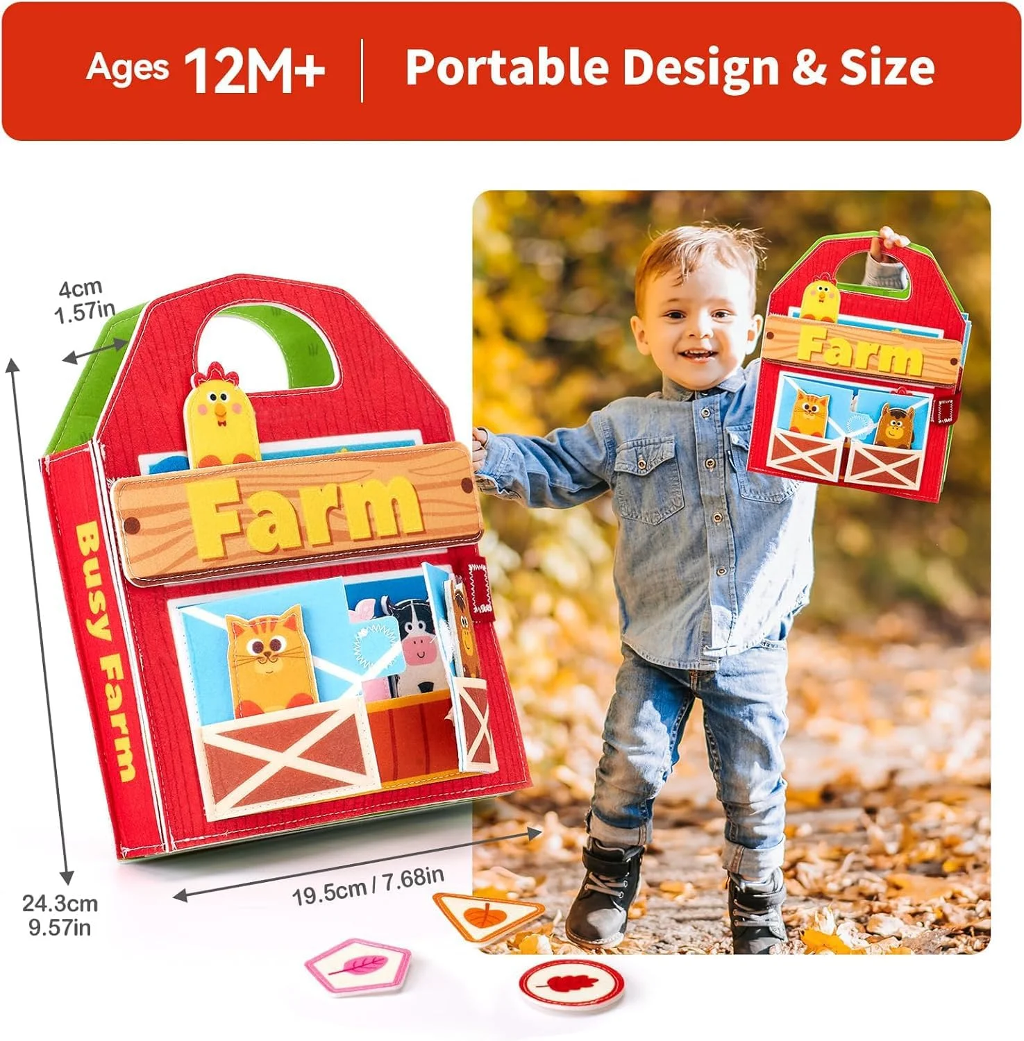 کتاب مشغولیت مونته سوری AM ANNA برای کودکان نوپا، کتاب ساکت نمدی DIY، کتاب های داستان پارچه ای سه بعدی برای کودکان نوپا 1-3 ساله - اسباب بازی های آموزشی پیش دبستانی، اسباب بازی های حسی برای تخته مشغولیت کودک کتاب مشغولیت مونته سوری AM ANNA برای کودکان نوپا، کتاب ساکت نمدی DIY، کتاب های داستان پارچه ای سه بعدی برای کودکان نوپا 1-3 ساله - اسباب بازی های آموزشی پیش دبستانی، اسباب بازی های حسی برای تخته مشغولیت کودک