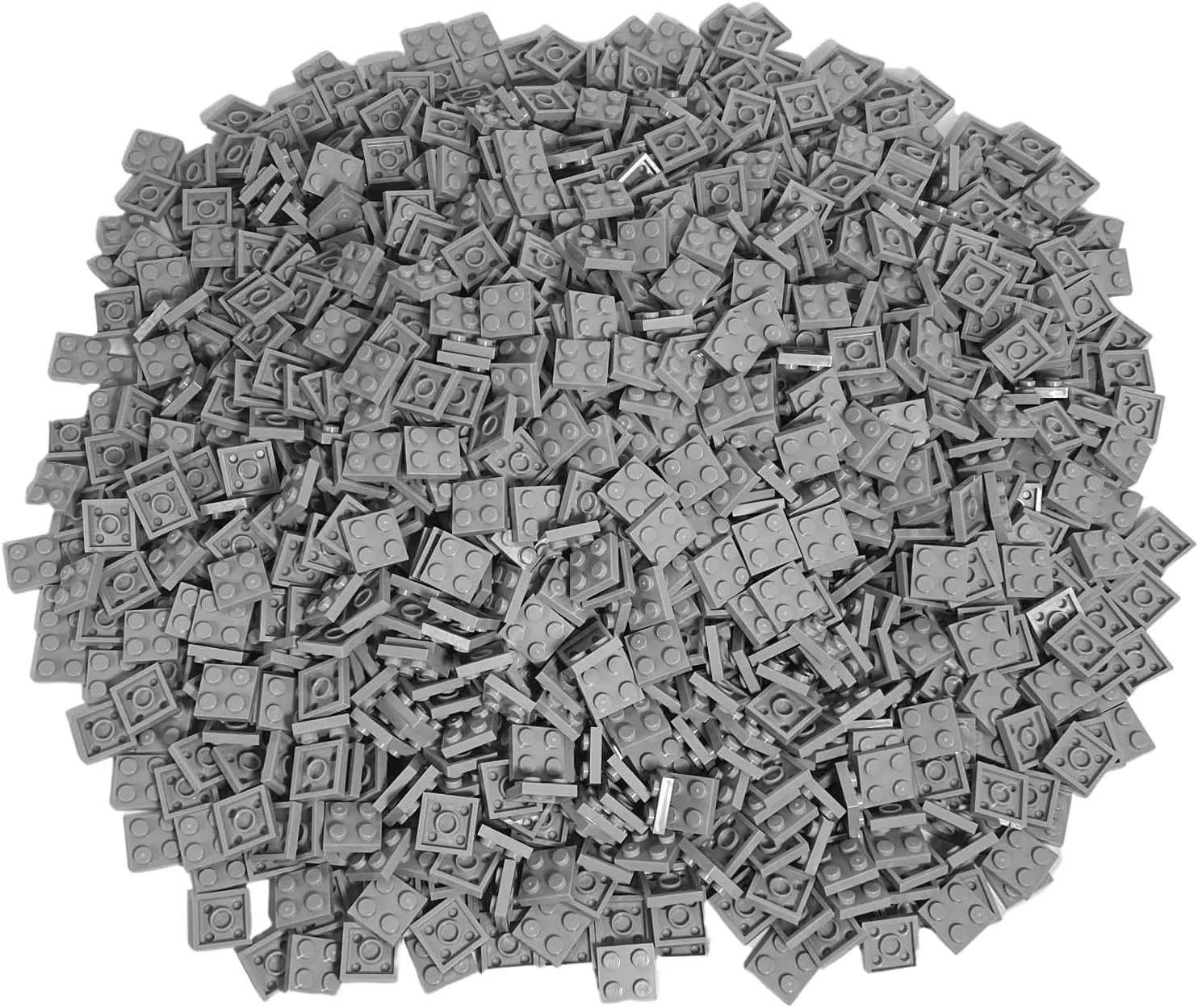 آجرهای لگو® خاکستری روشن - بسته 100 عددی صفحه 2x2 - لگو® کلاسیک پایه - شماره مدل 3022 - اسباب بازی ساختنی، اسباب بازی آموزشی برای توسعه و یادگیری کودکان از 3 سال