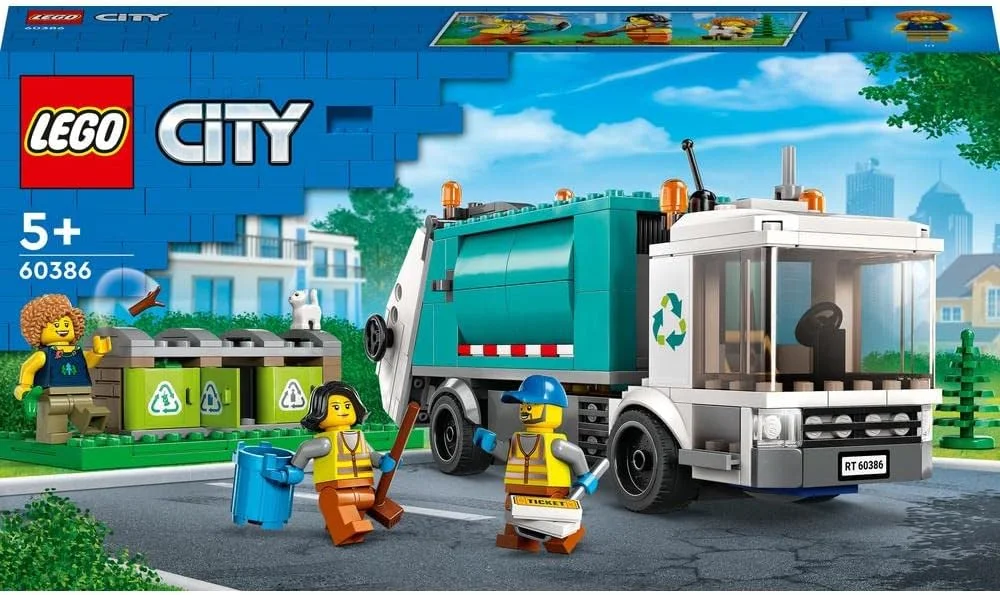 لگو 60386 کامیون بازیافت شهر، مجموعه اسباب بازی کامیون سطل زباله با 3 سطل مرتب سازی، ایده هدیه برای کودکان 5 سال به بالا، سری آموزش زندگی پایدار لگو 60386 کامیون بازیافت شهر، مجموعه اسباب بازی کامیون سطل زباله با 3 سطل مرتب سازی، ایده هدیه برای کودکان 5 سال به بالا، سری آموزش زندگی پایدار