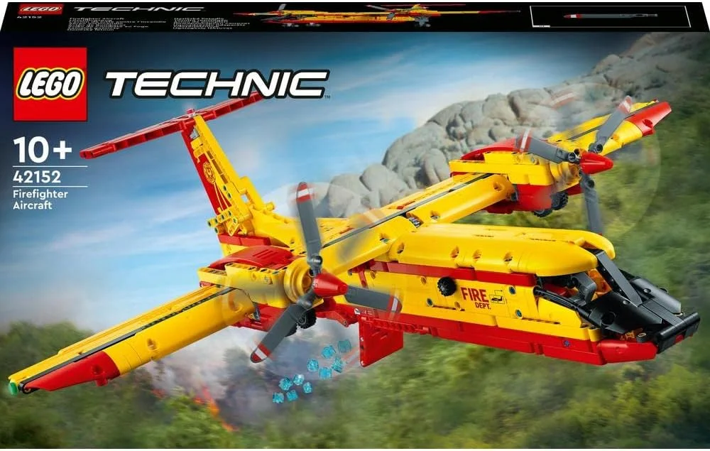 مدل هواپیمای آتش نشانی LEGO 42152 Technic، مجموعه ساخت هواپیمای بزرگ، مهندسی برای کودکان، ایده هدیه آموزشی، 10 سال به بالا
