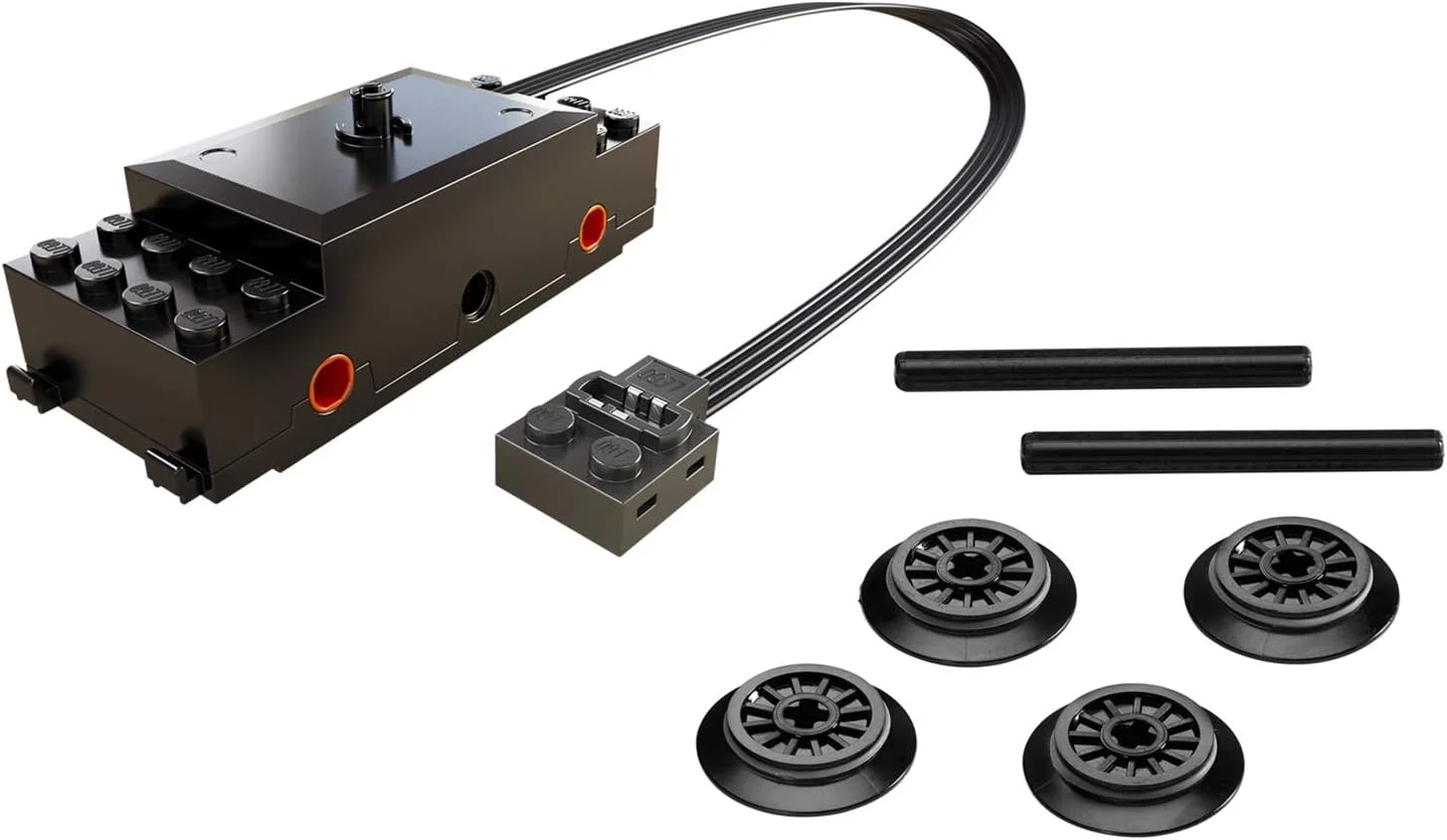 موتور قطار لگو سری Power Functions 88002 - دارای 4 چرخ و 2 محور - به راه آهن لگویی خود جان ببخشید!