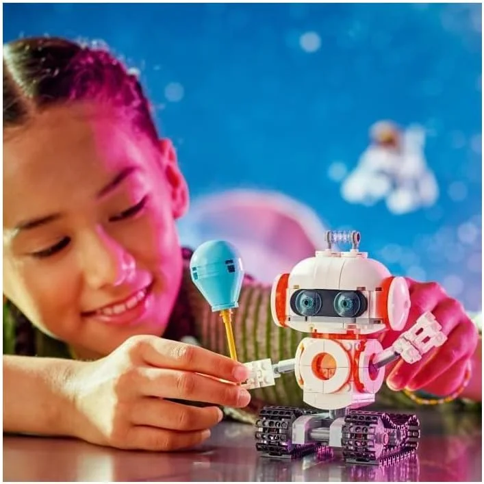 اسباب بازی ربات فضایی LEGO Creator 3in1 - تبدیل به فیگور سگ یا مدل موشک - مجموعه ساختنی برای کودکان - ایده هدیه با تم فضایی برای کودکان، پسران و دختران 8 سال به بالا - 31164