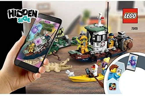 لگو Hidden Side قایق میگو شکسته 70419، کیت ساختنی، اسباب بازی اپلیکیشنی برای پسران و دختران 7+ ساله، مجموعه بازی واقعیت افزوده تعاملی (310 قطعه)