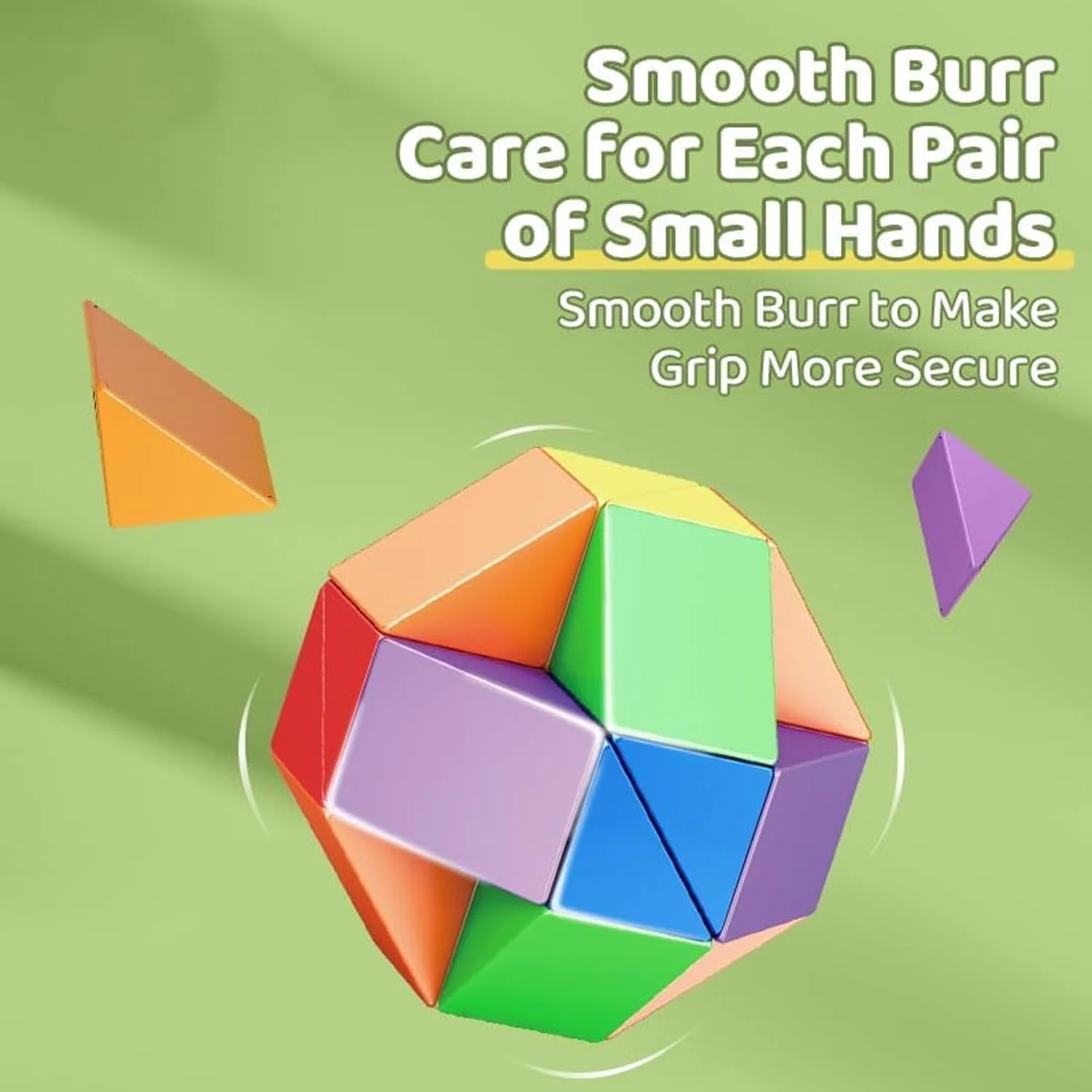 پازل پیچشی مکعب مار جادویی | اسباب بازی آموزشی برای کودکان | پازل فکری رنگین کمانی برای کودکان و مهد کودک