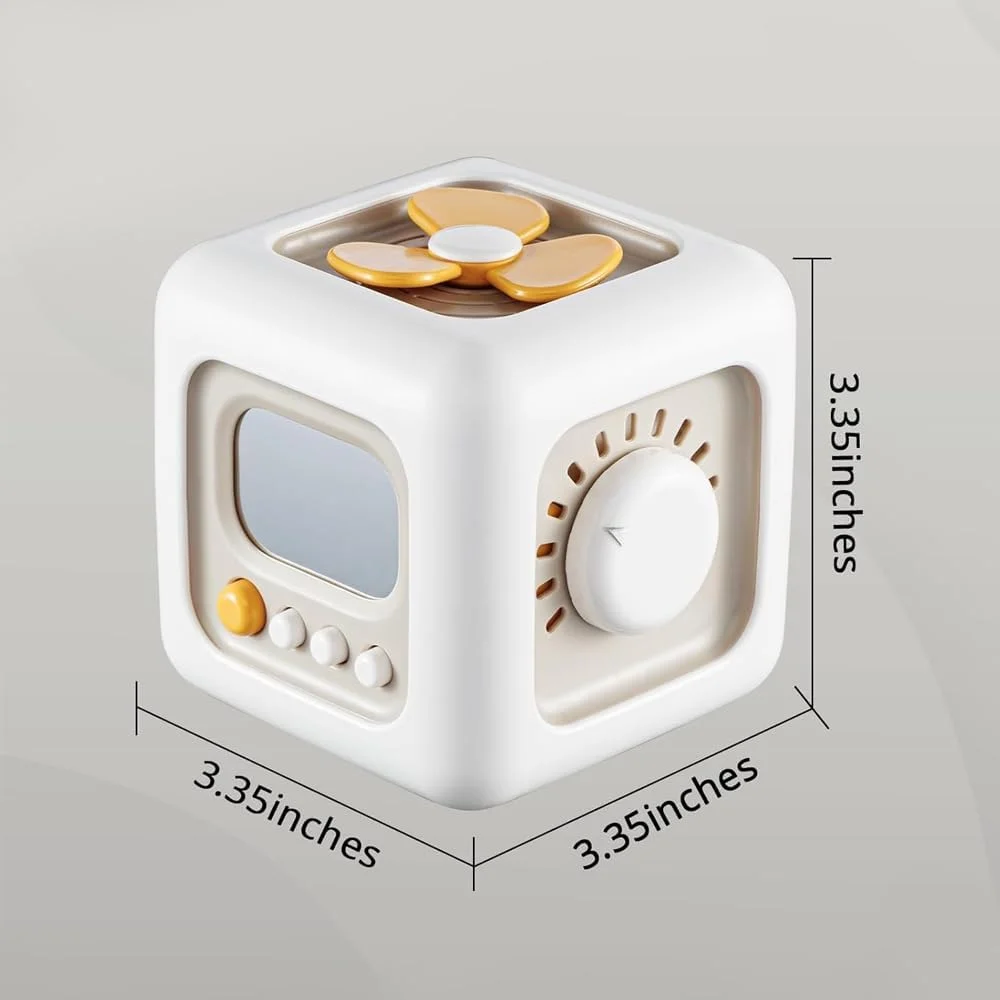 مکعب سرگرمی 6 در 1 AMERTEER برای کودکان نوپا 1+ سال، اسباب بازی آموزشی مسافرتی برای کودکان 1-3 ساله، هدیه تولد آموزشی برای پسران و دختران