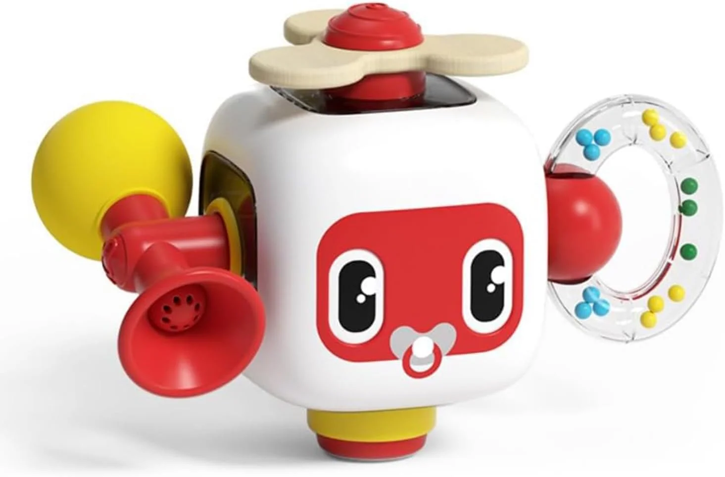 مکعب فعالیت 6 در 1 AMERTEER، اسباب بازی حسی مونته سوری برای کودکان 1-3 ساله، مکعب فعالیت مسافرتی، هدیه کودک برای 12 تا 18 ماهگی، اسباب بازی های آموزشی مهارت های حرکتی برای پسران و دختران، اسباب بازی های ماشین هواپیما