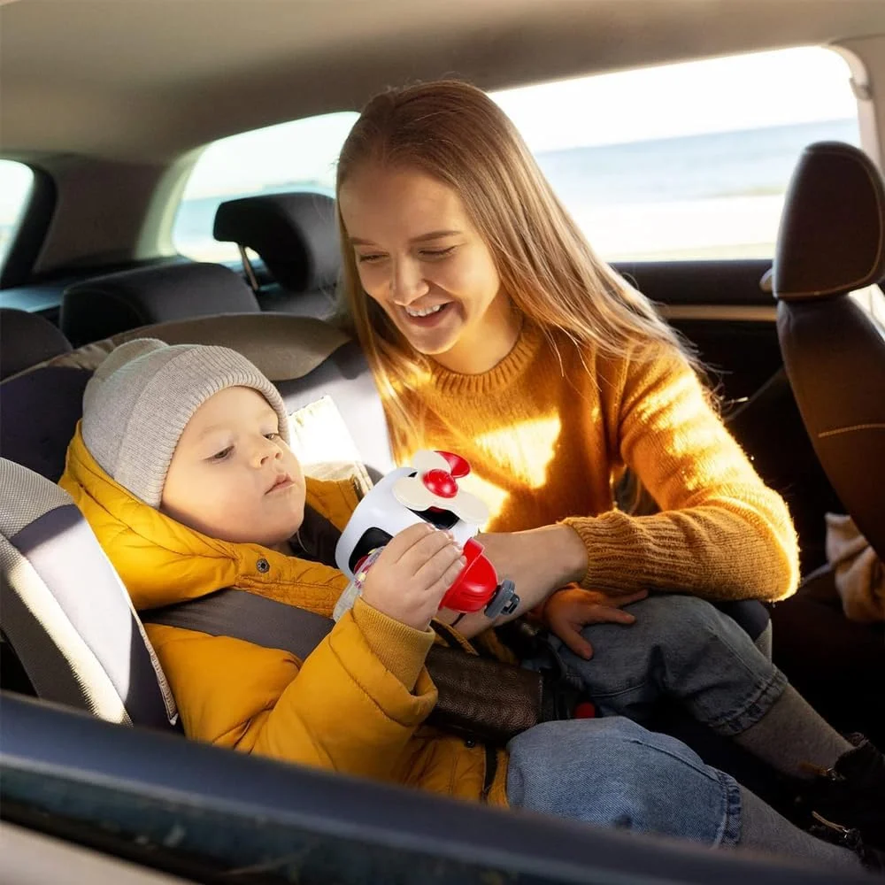 مکعب فعالیت 6 در 1 AMERTEER، اسباب بازی حسی مونته سوری برای کودکان 1-3 ساله، مکعب فعالیت مسافرتی، هدیه کودک برای 12 تا 18 ماهگی، اسباب بازی های آموزشی مهارت های حرکتی برای پسران و دختران، اسباب بازی های ماشین هواپیما